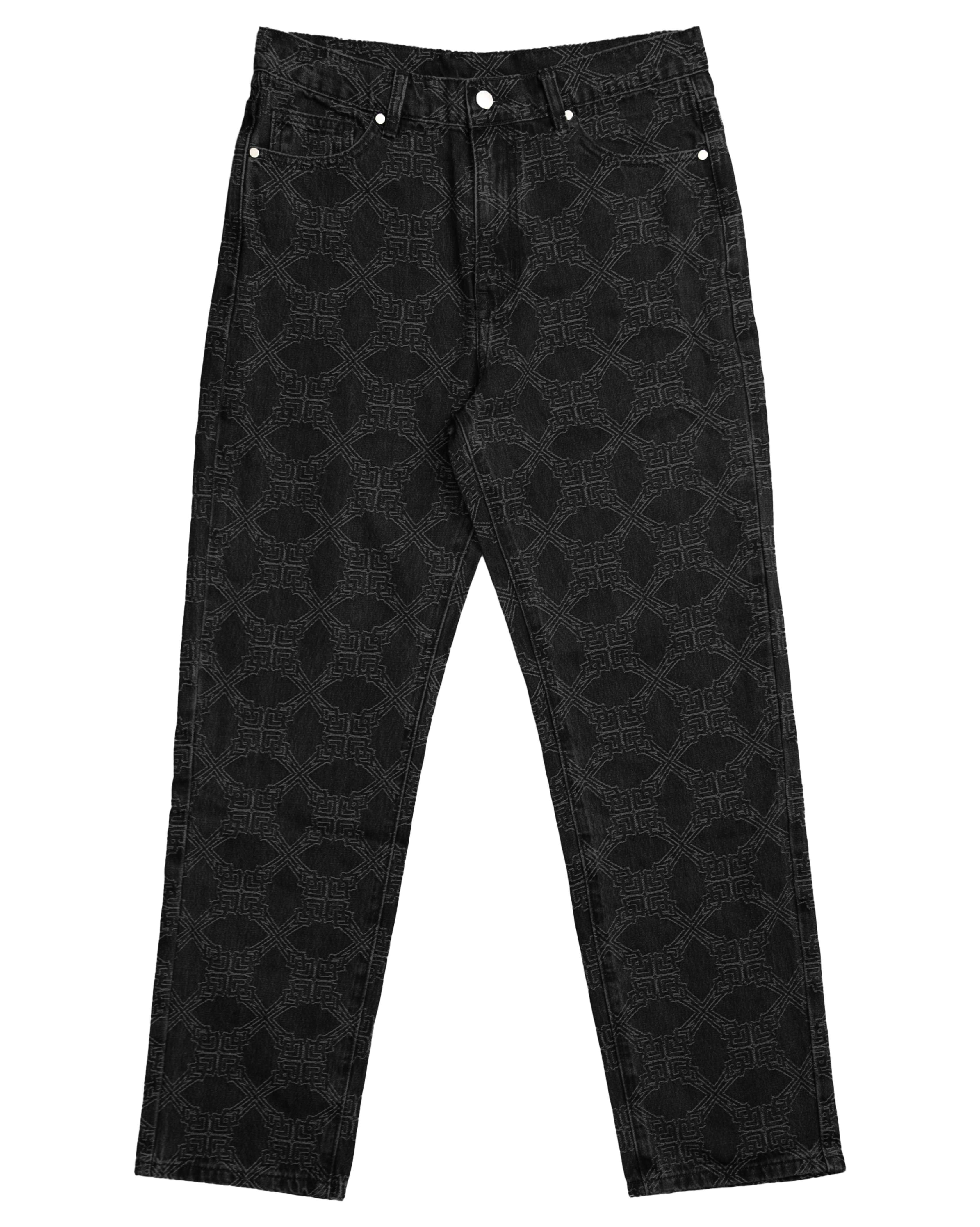 Ashluxe Monogram Denim Pant Black