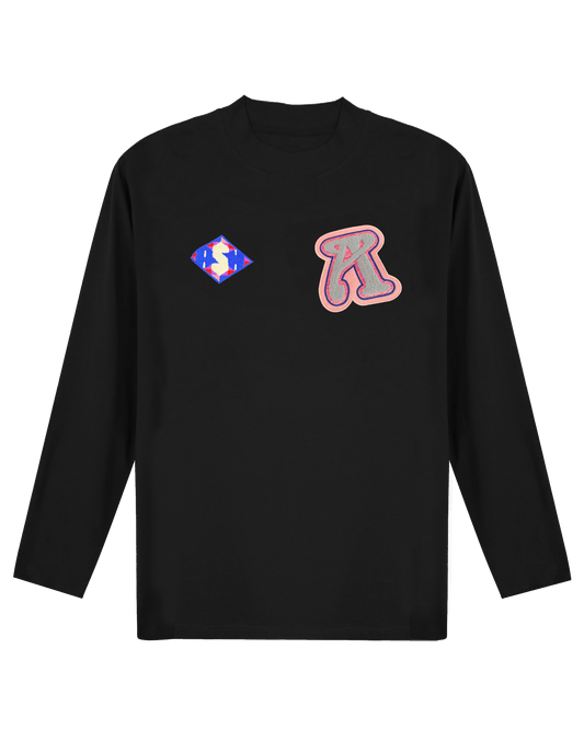 Ashluxe Patch Logo Longsleeve Sweatshirt  Black