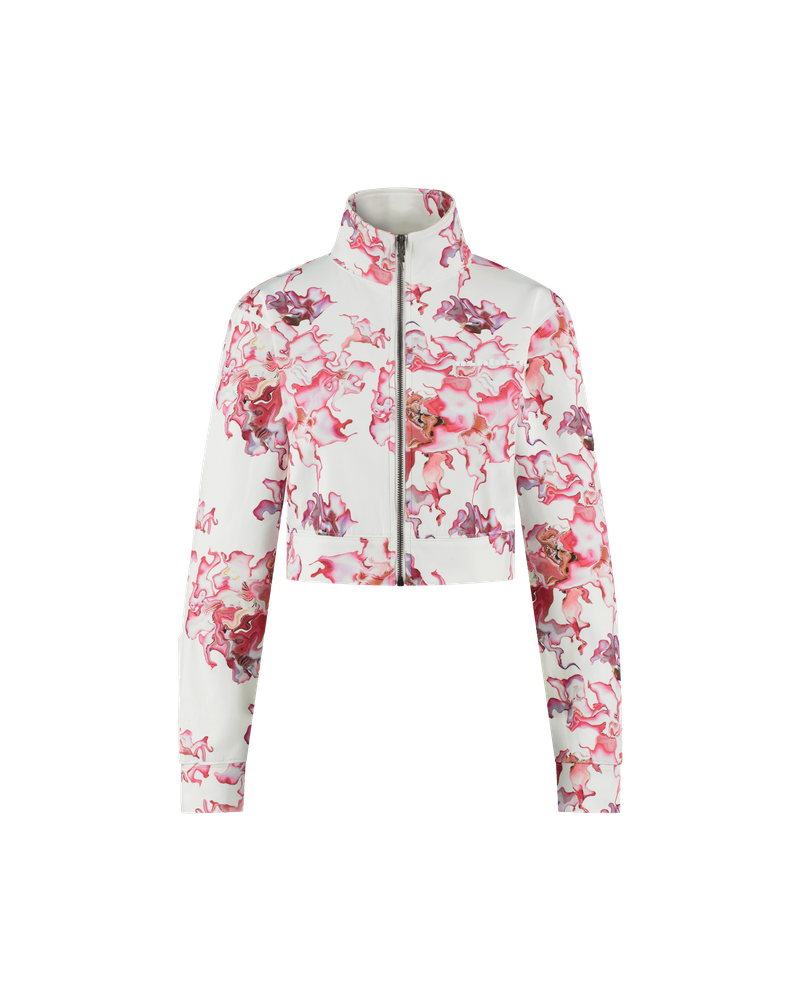 Ashluxe Female Printed Track Jacket Pink Flower Aop