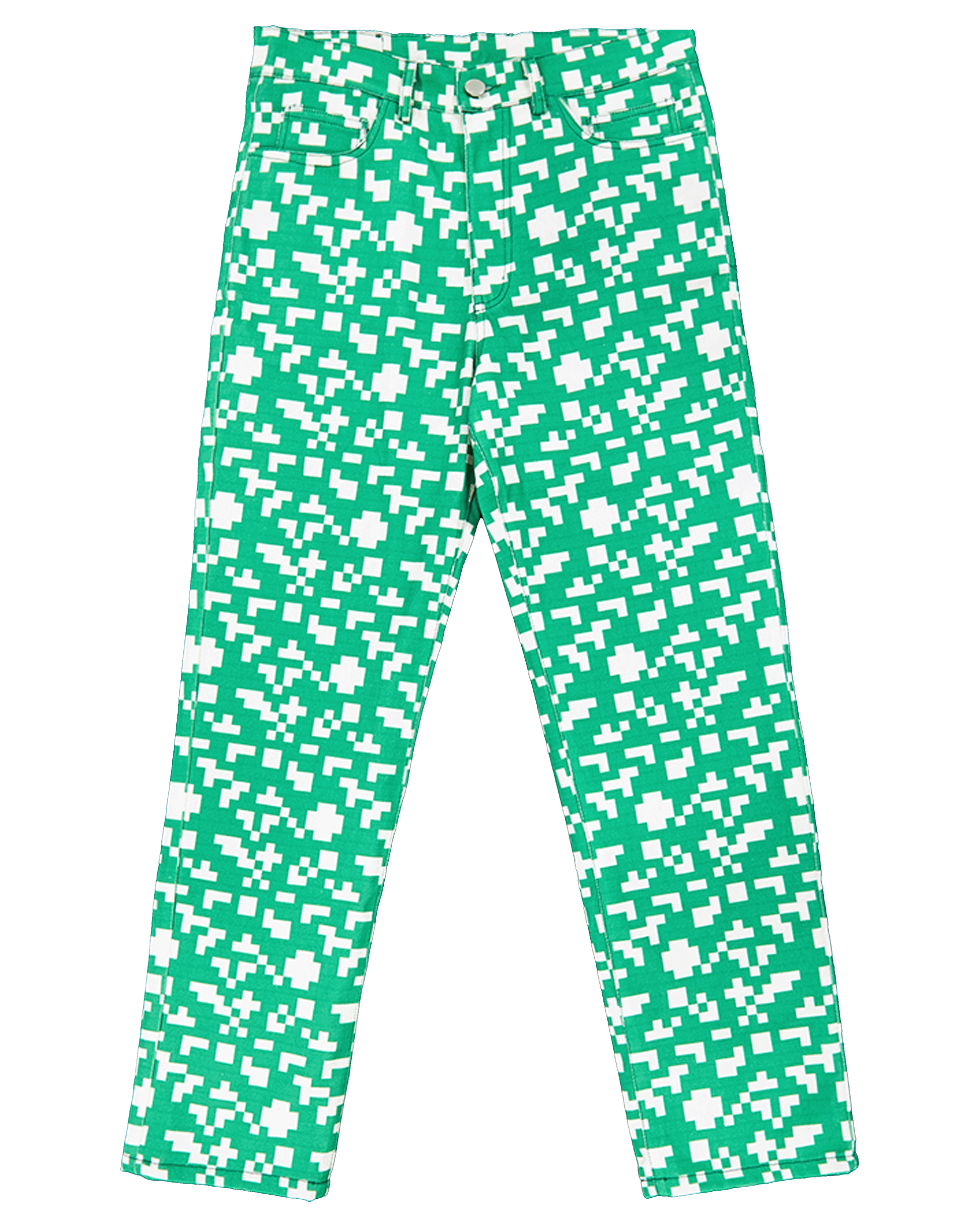 Ashluxe Pixel Denim Pant  Green
