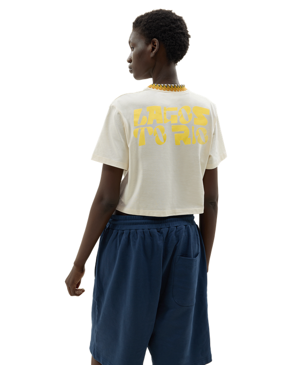 Sunshine Cropped T-Shirt Off White