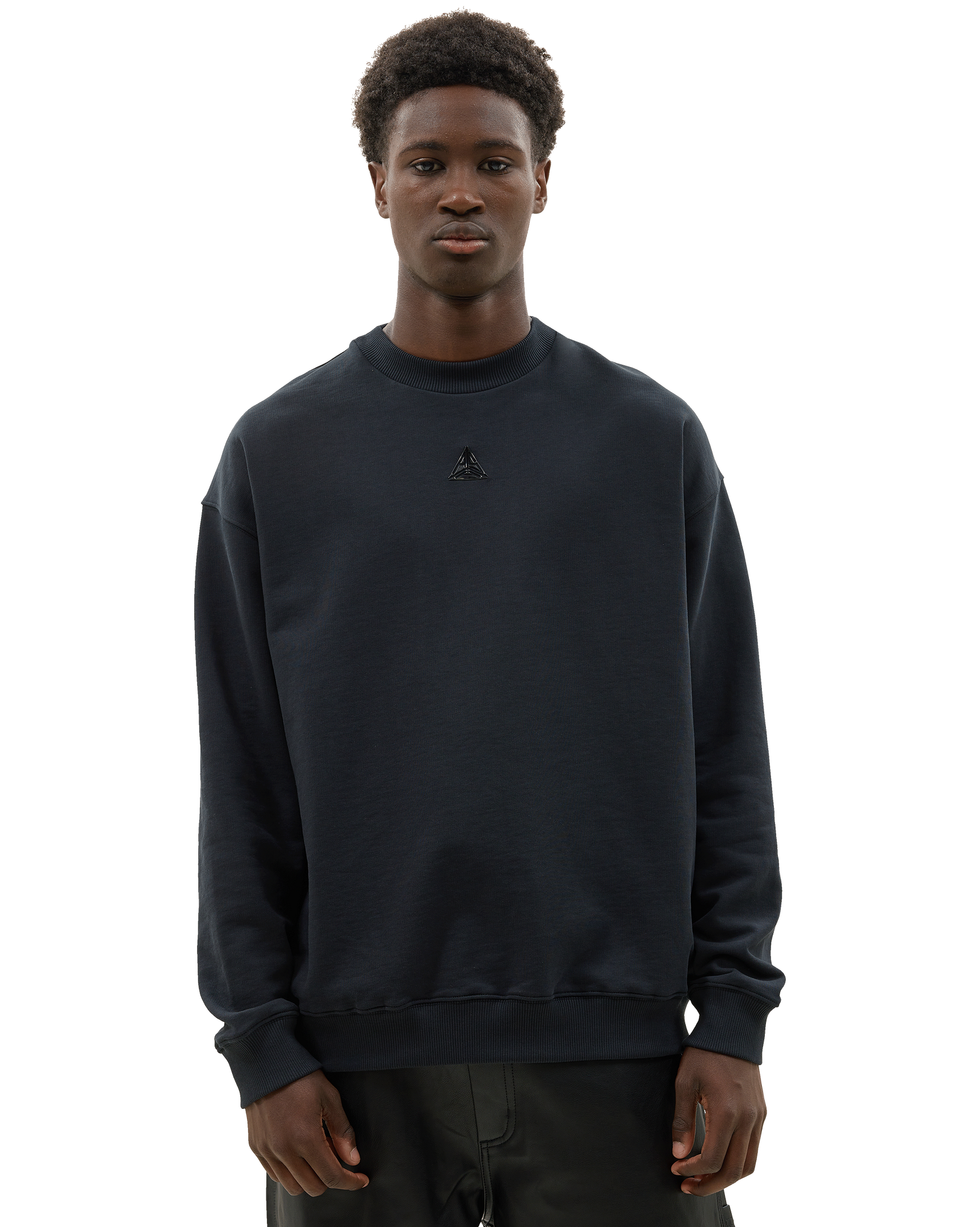 Metallic Small Logo Sweatshirt Black