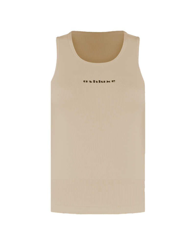 Ashluxe Logo Tank Top Beige