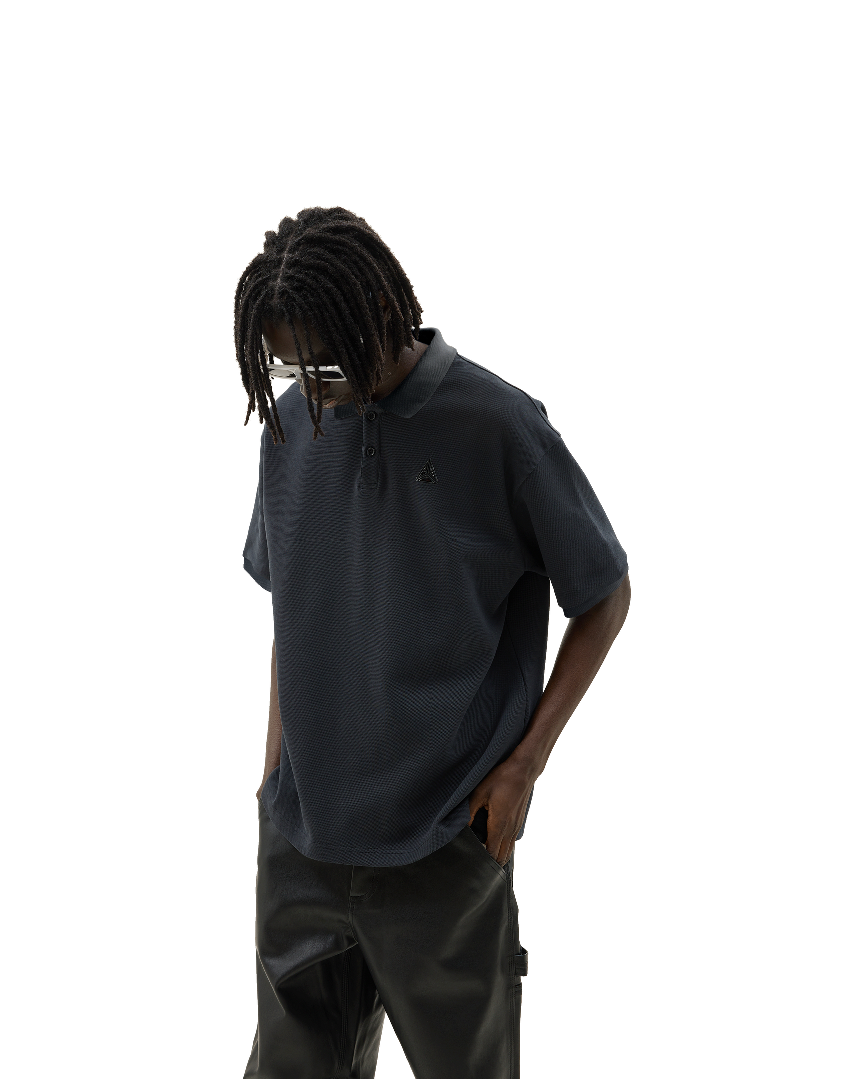 Triangle Logo Polo Shirt Black