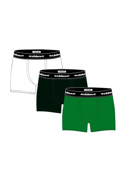 Ashluxe 3 set Logo Band Trunk Black White Green