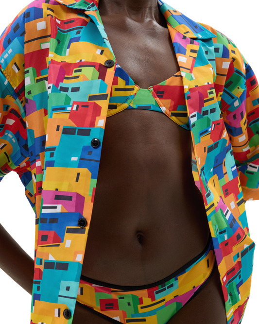 Urban Mosaic Print Bikini Brief Multi