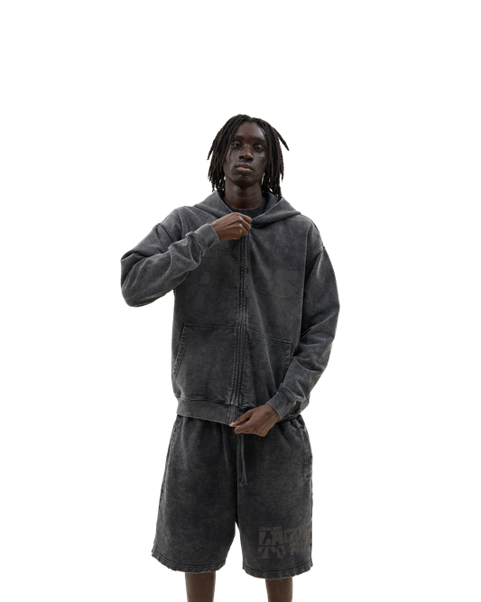 Vintage Wash Zip Hoodie