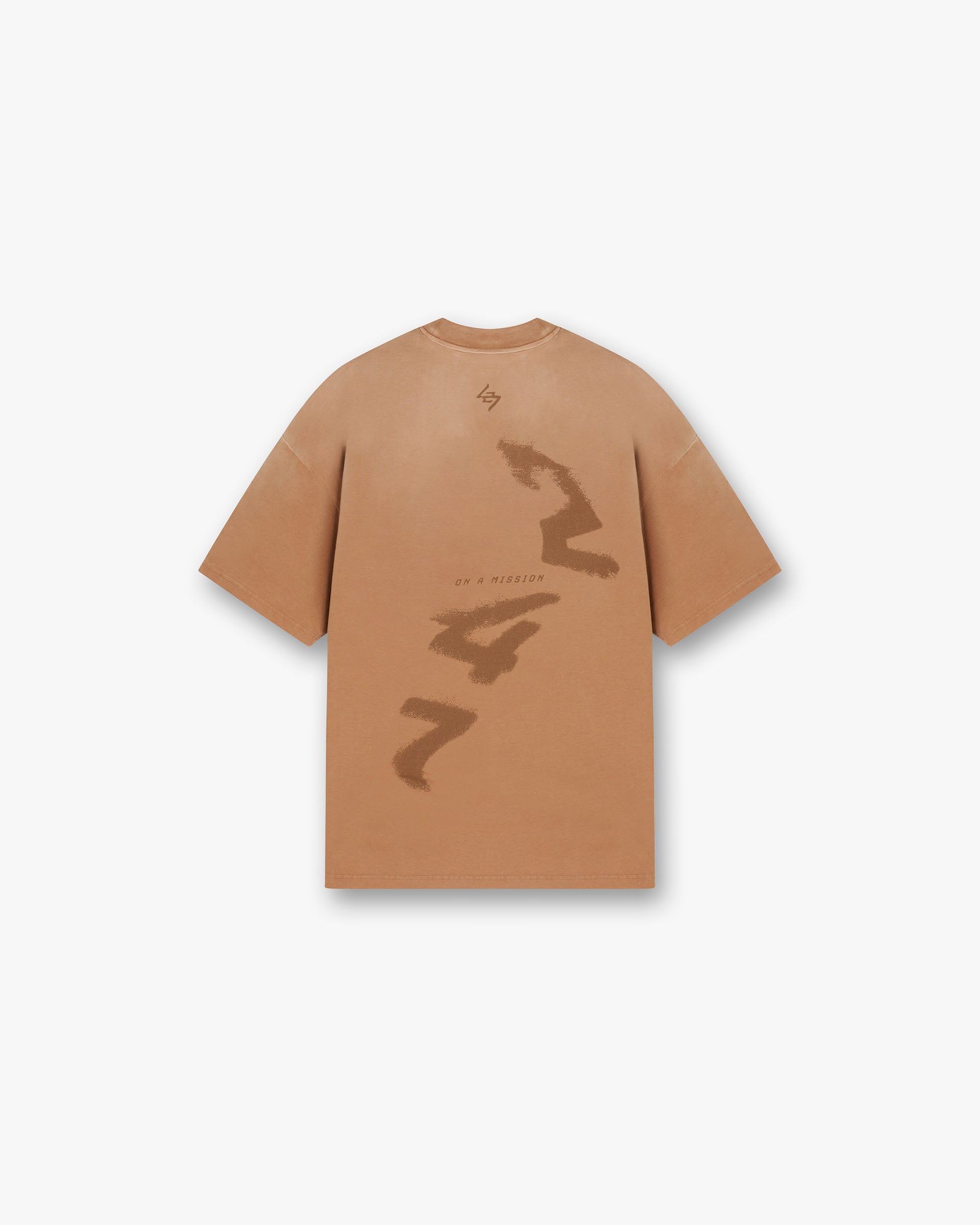 Front product image of a mens rust t-shirt on a plain white background | 247 Motion Oversized T-Shirt in Rust | Oversized t-shirt | 247 T-Shirts | Represent Clo