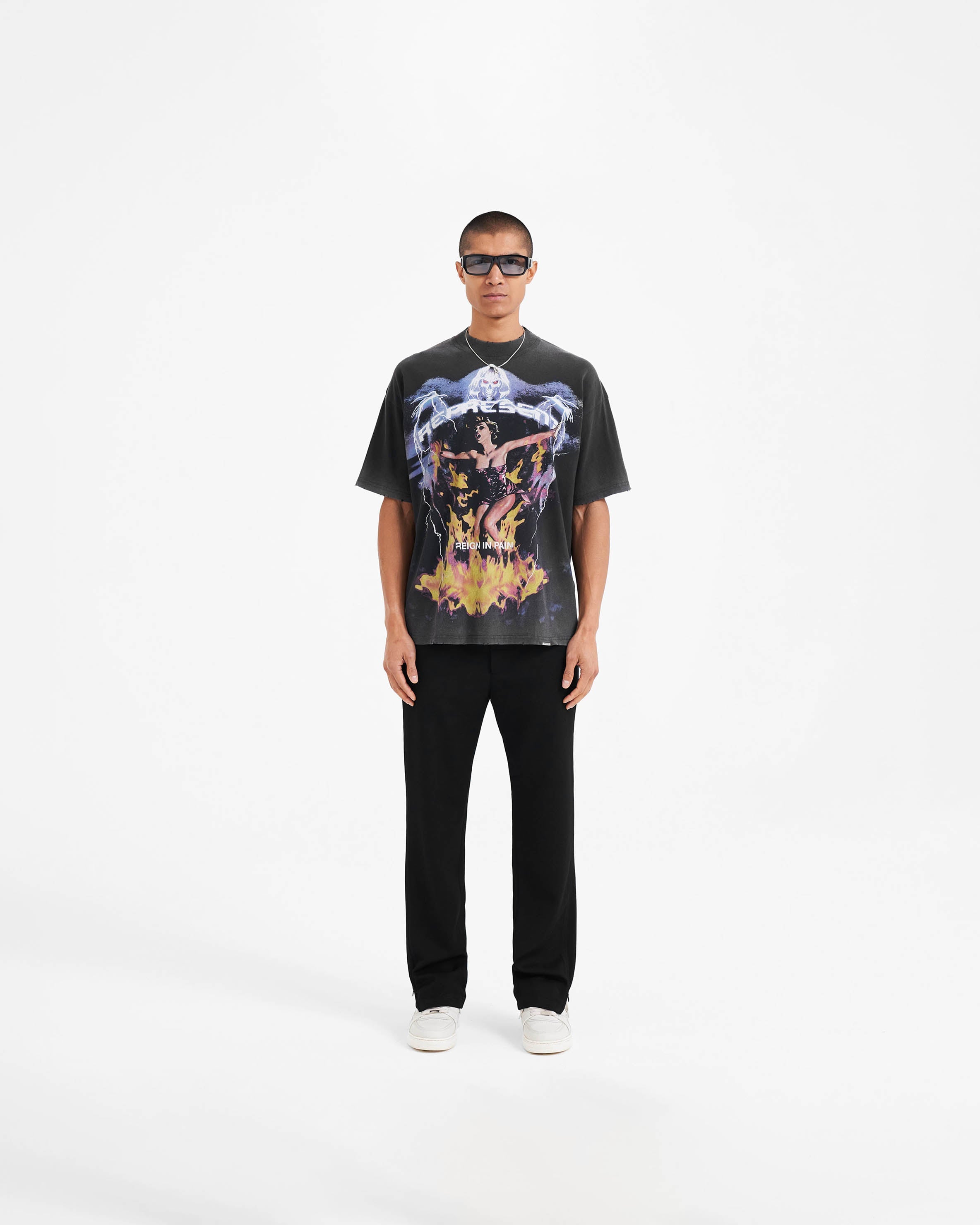 Spirit Reaper T-Shirt | Vintage Black T-Shirts FW22 | Represent Clo