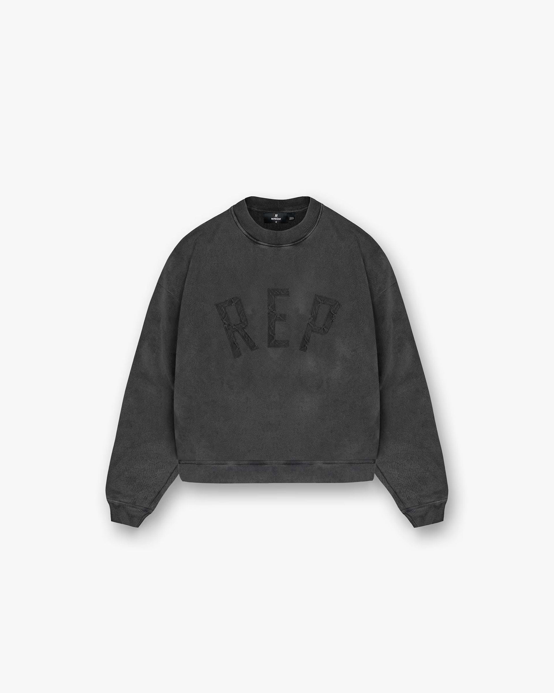 Rep Applique Sweater - Vintage Schwarz