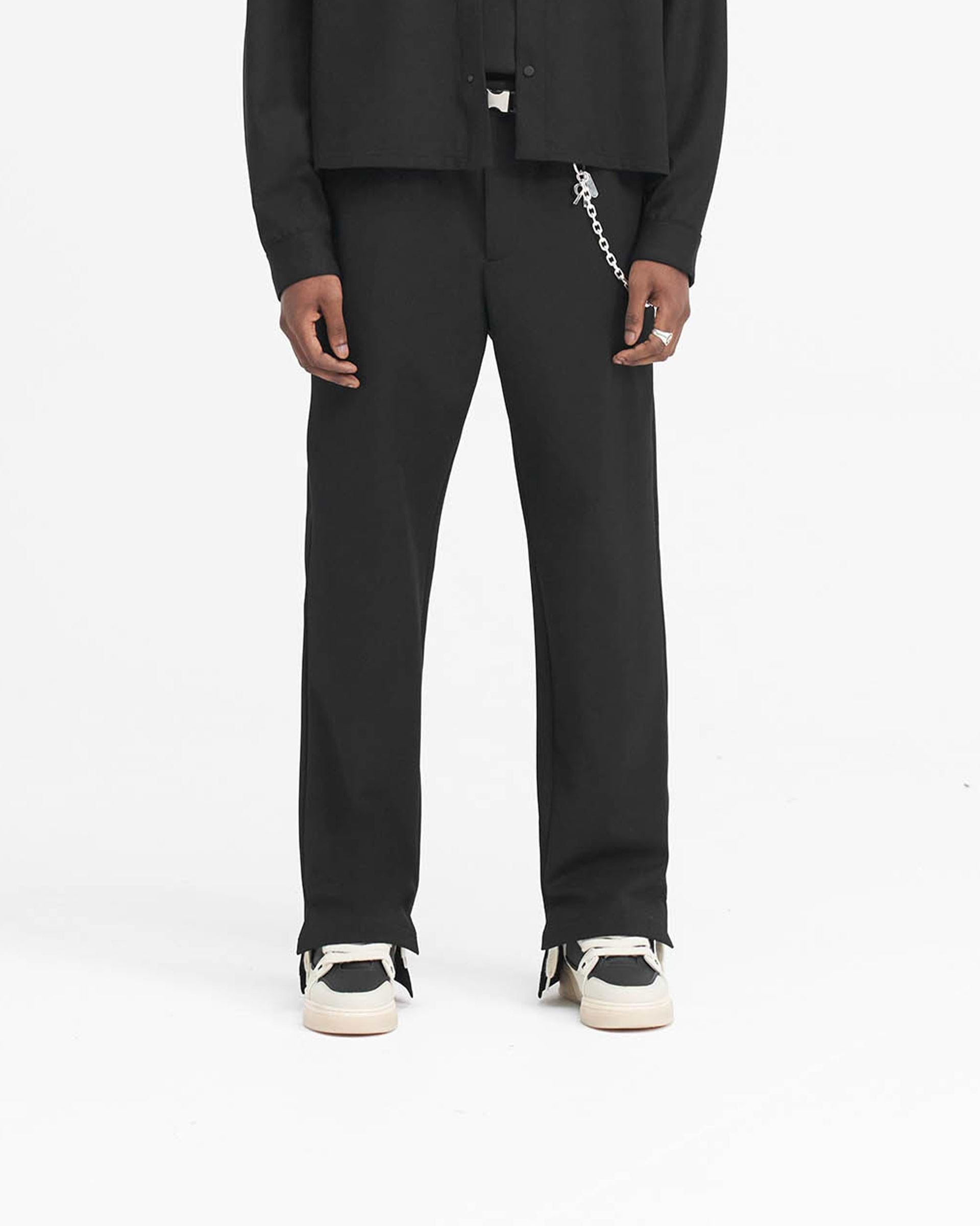 Pantalon à ourlet étagé - Noir