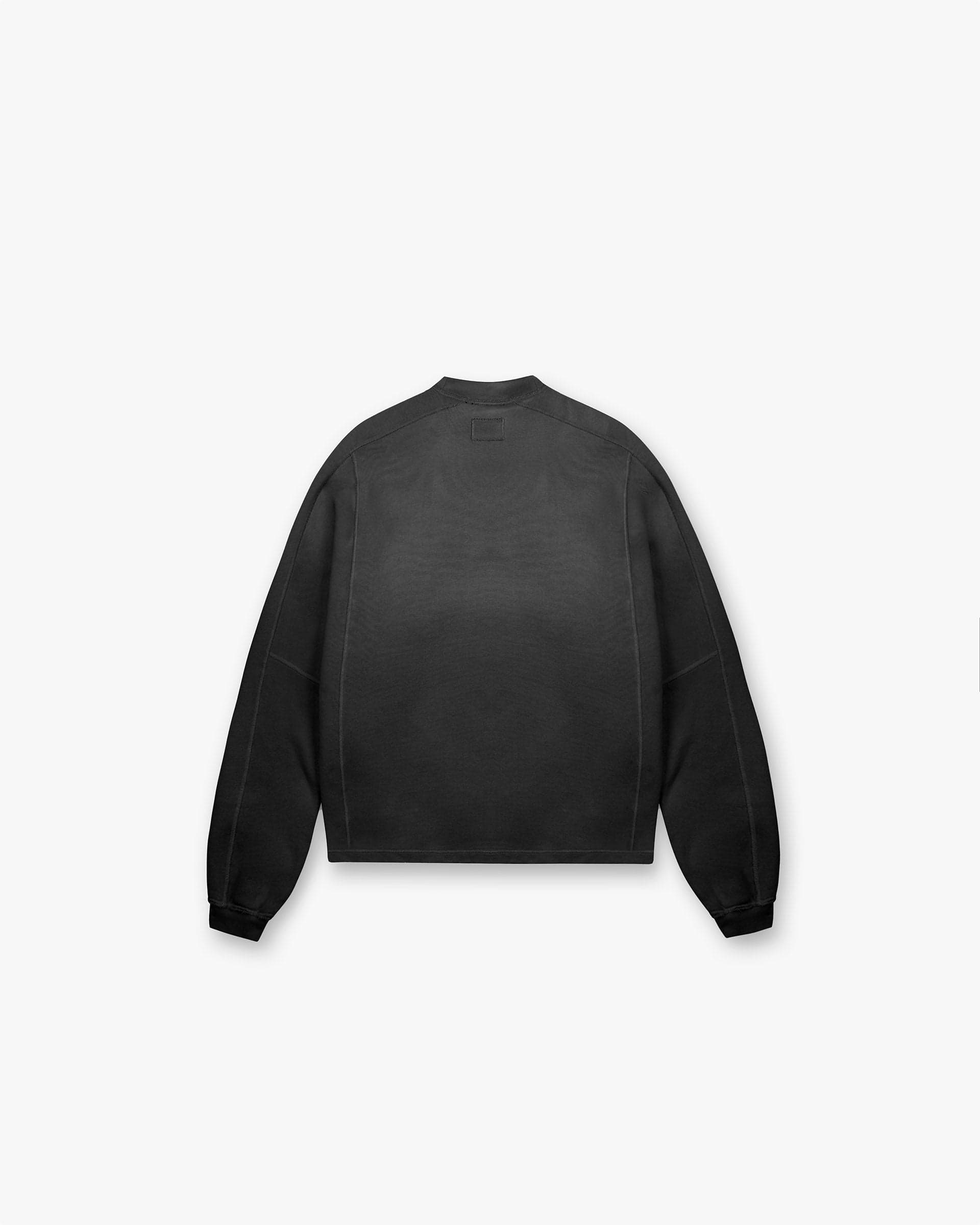 Stepped Hem Sweatshirt - Verwaschenes Schwarz