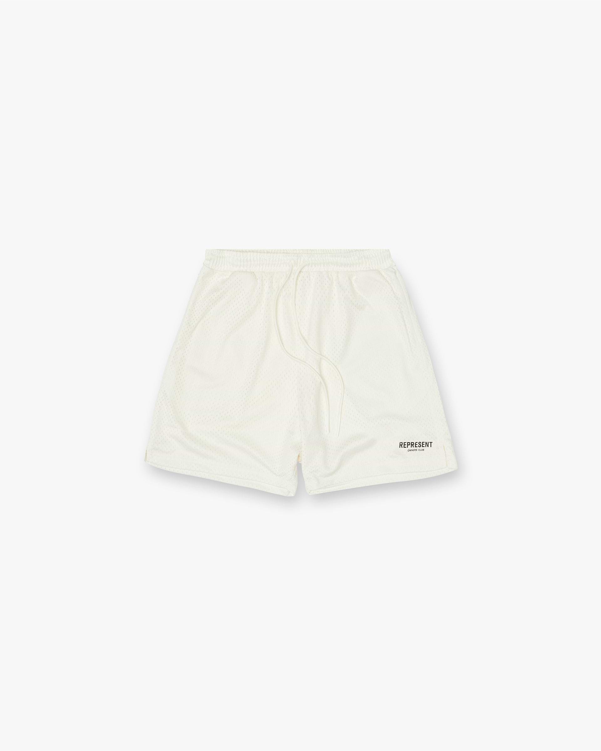 Represent Owners Club Mesh Shorts - Flat White