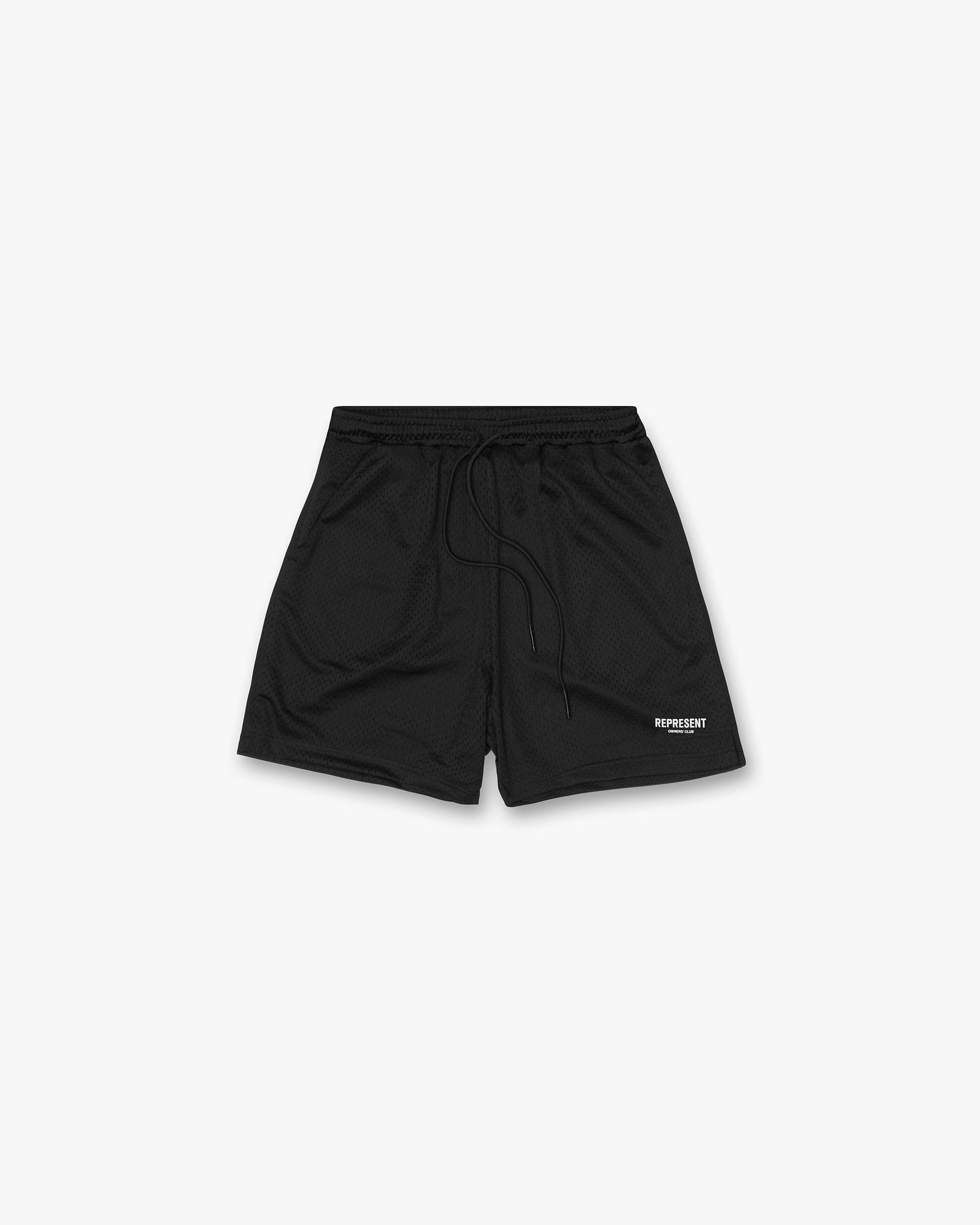Represent Owners Club Mesh Shorts - Schwarz