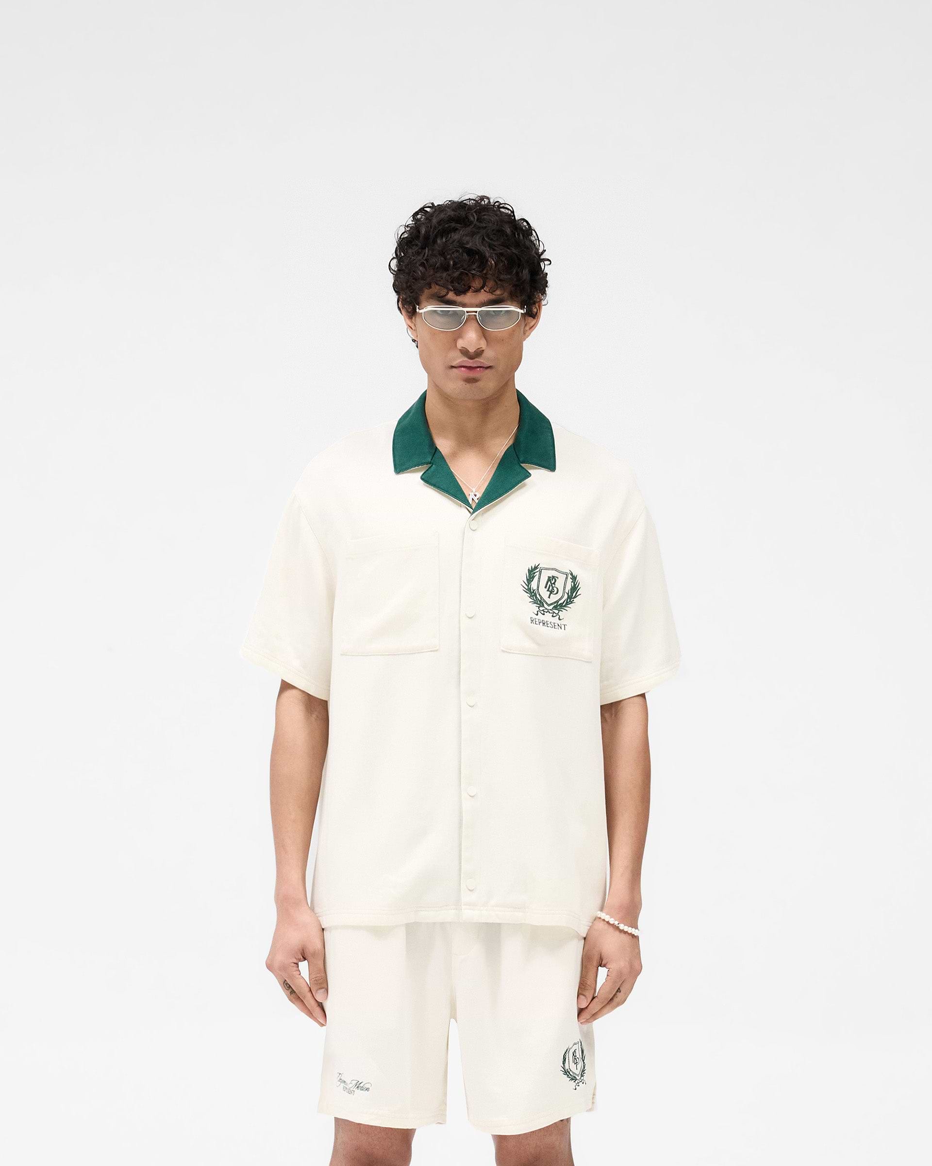 Represent Crest Shirt - Antikweiß