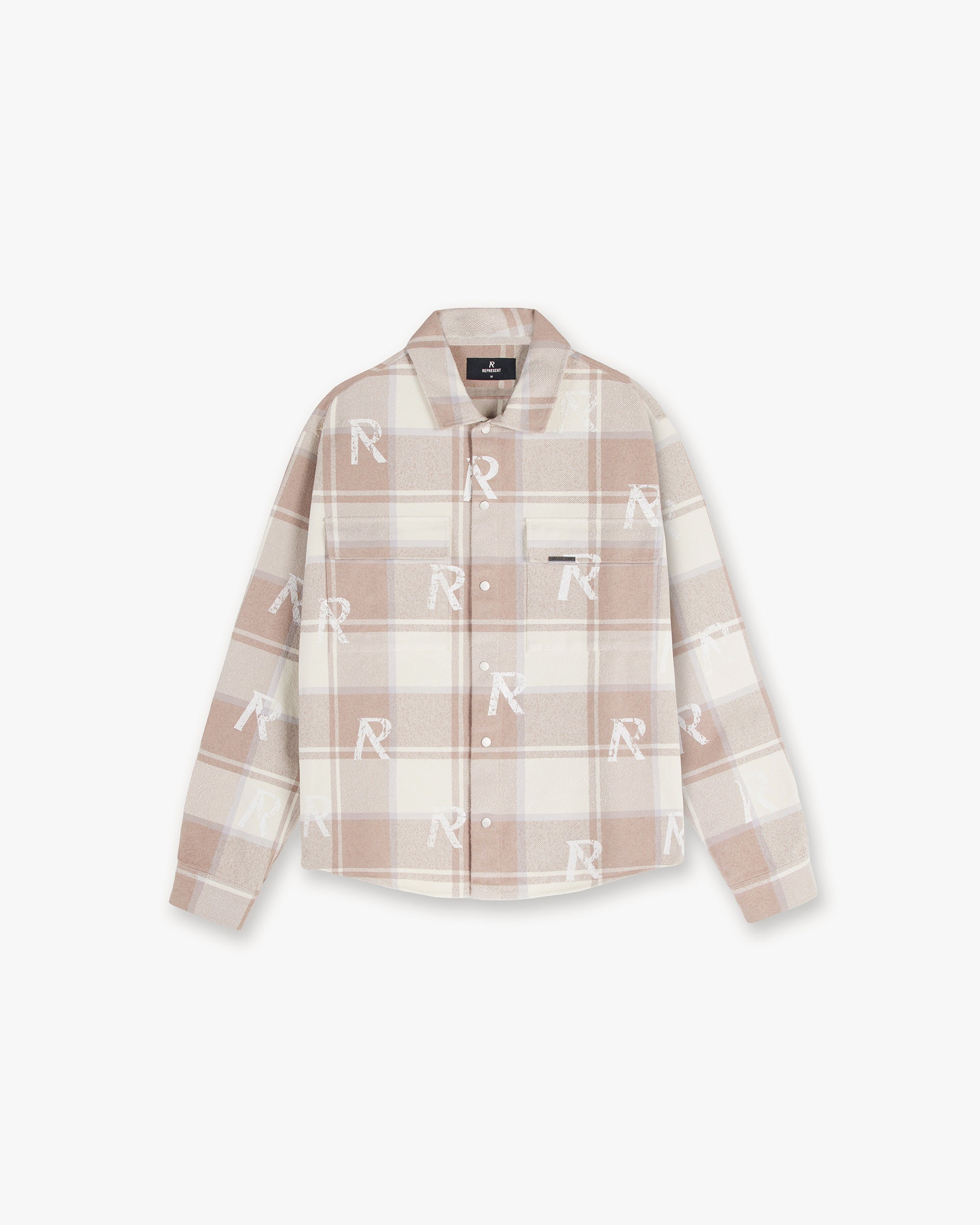 All Over Initial Flannel Shirt - Kaschmir