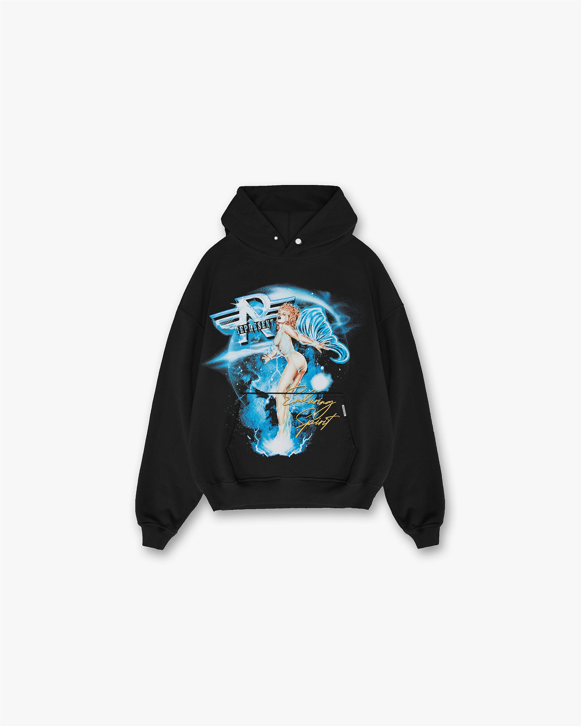 Enduring Spirit Hoodie | Off Black Hoodies FW23 | Represent Clo