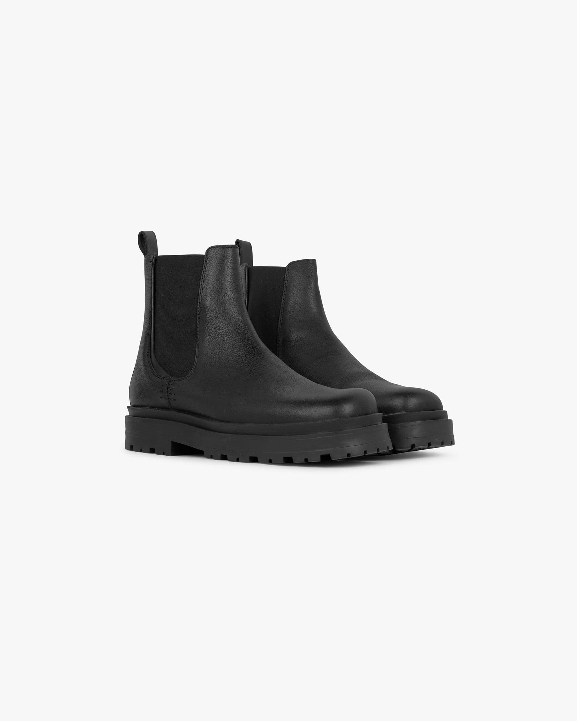 Work Boot Tumbled Leather - Schwarz