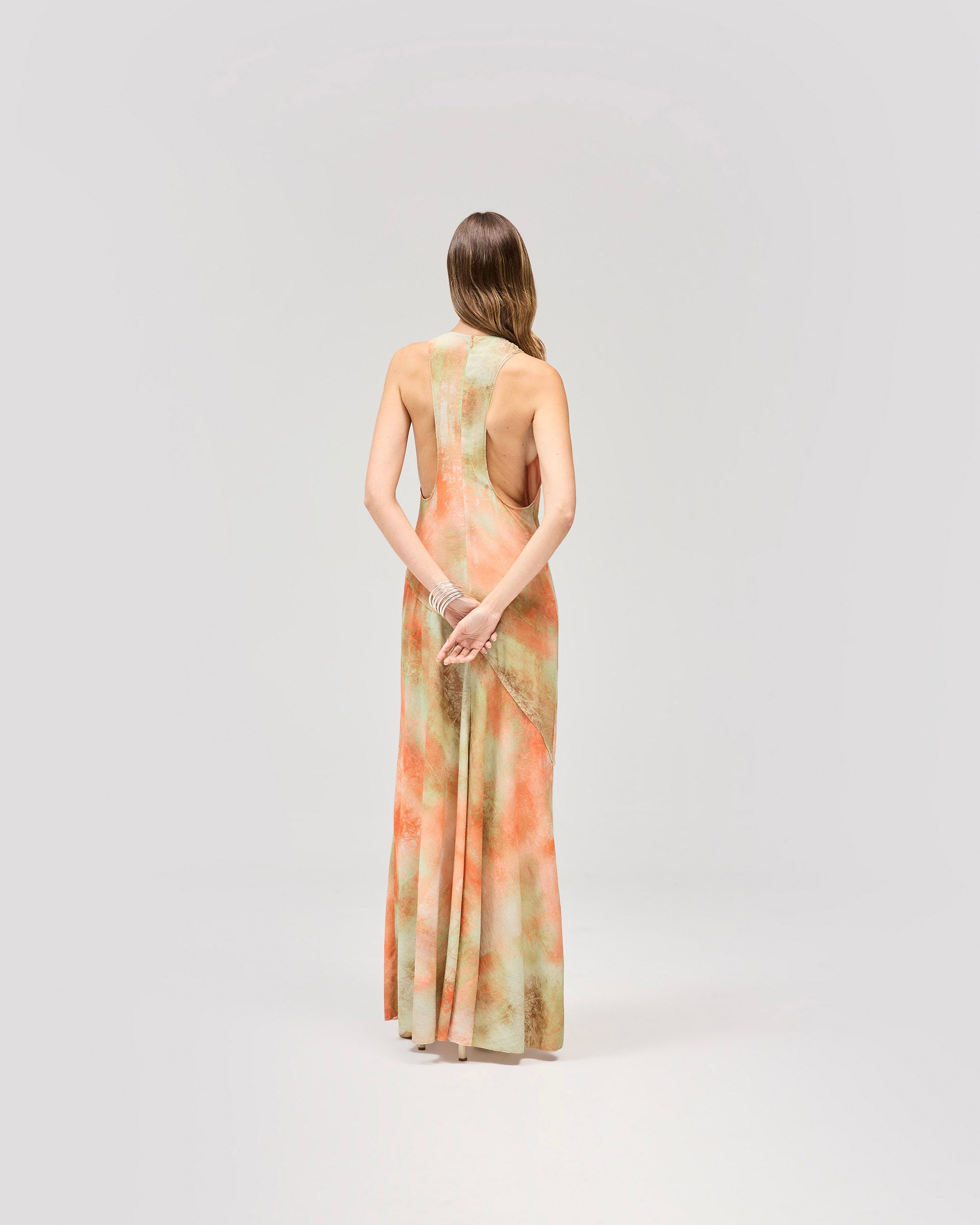Illusion Maxi Dress - Waldmuster Orange
