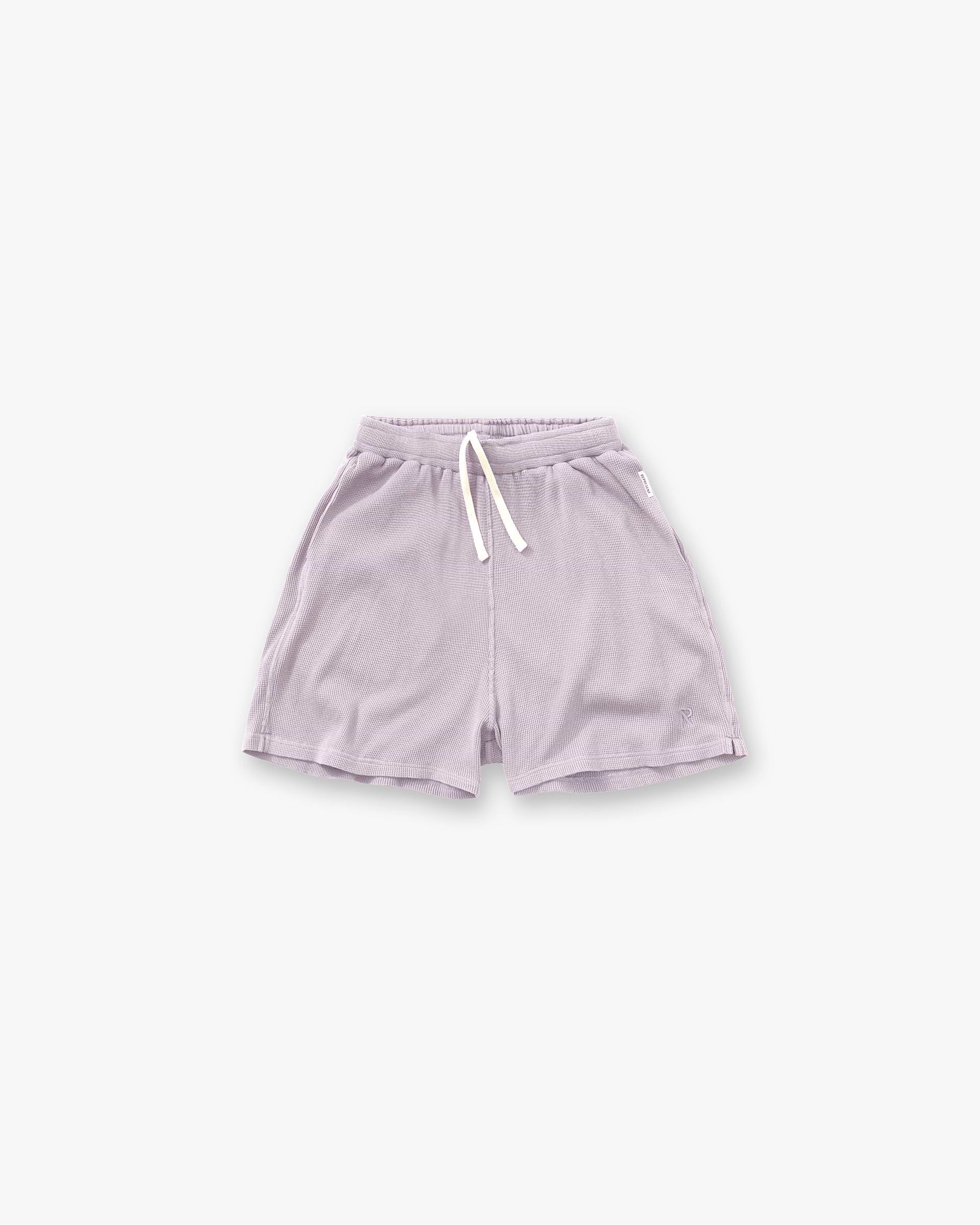 Initial Waffle Shorts- Mist
