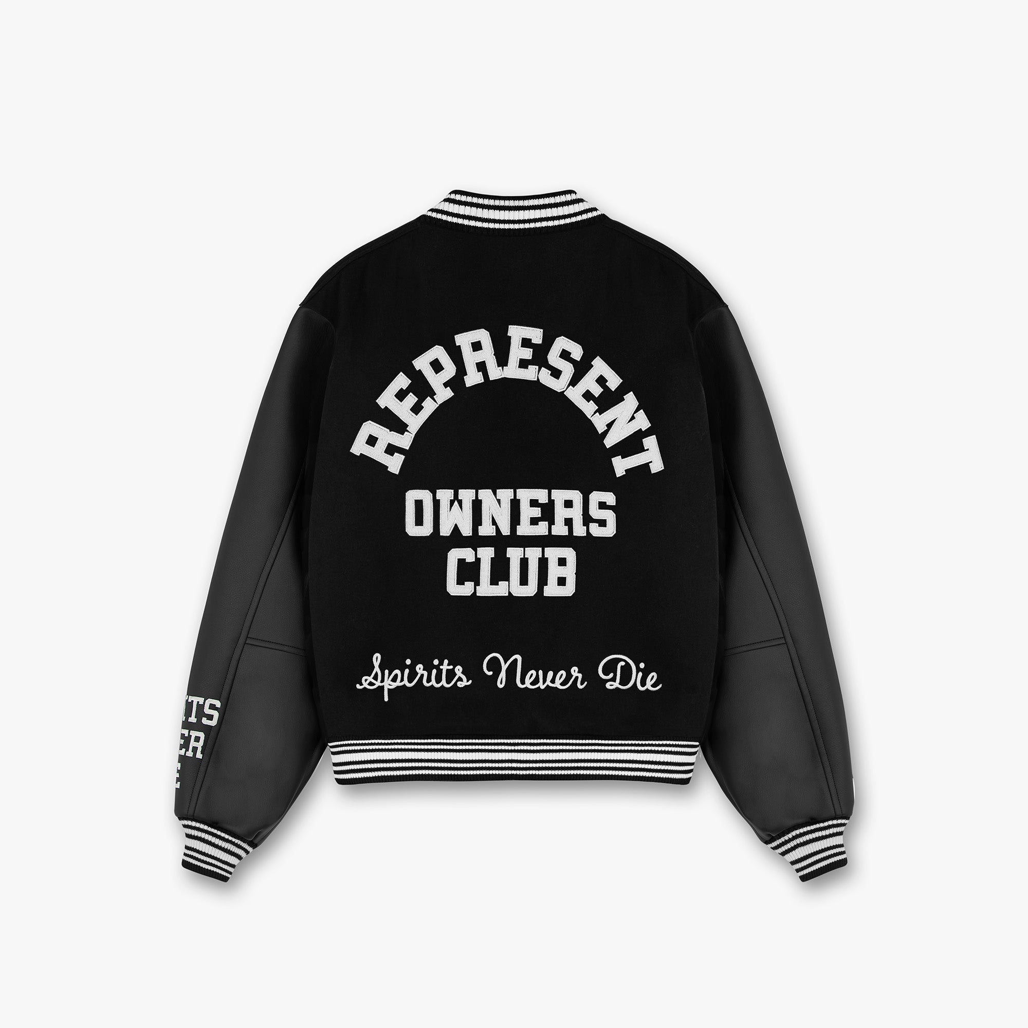 Represent Owners Club Varsity Jacket - Black