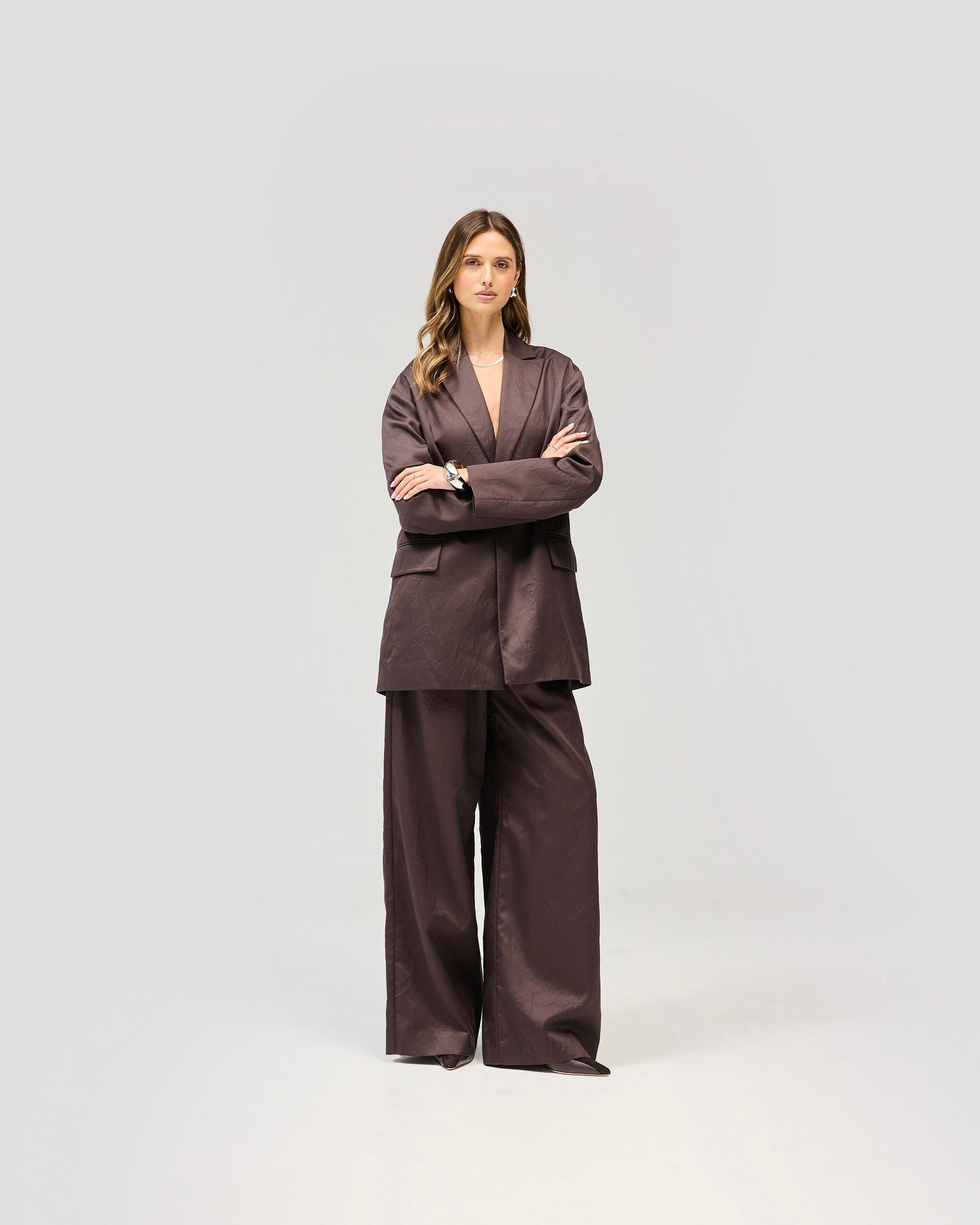 Crimp Trouser - Black Coffee