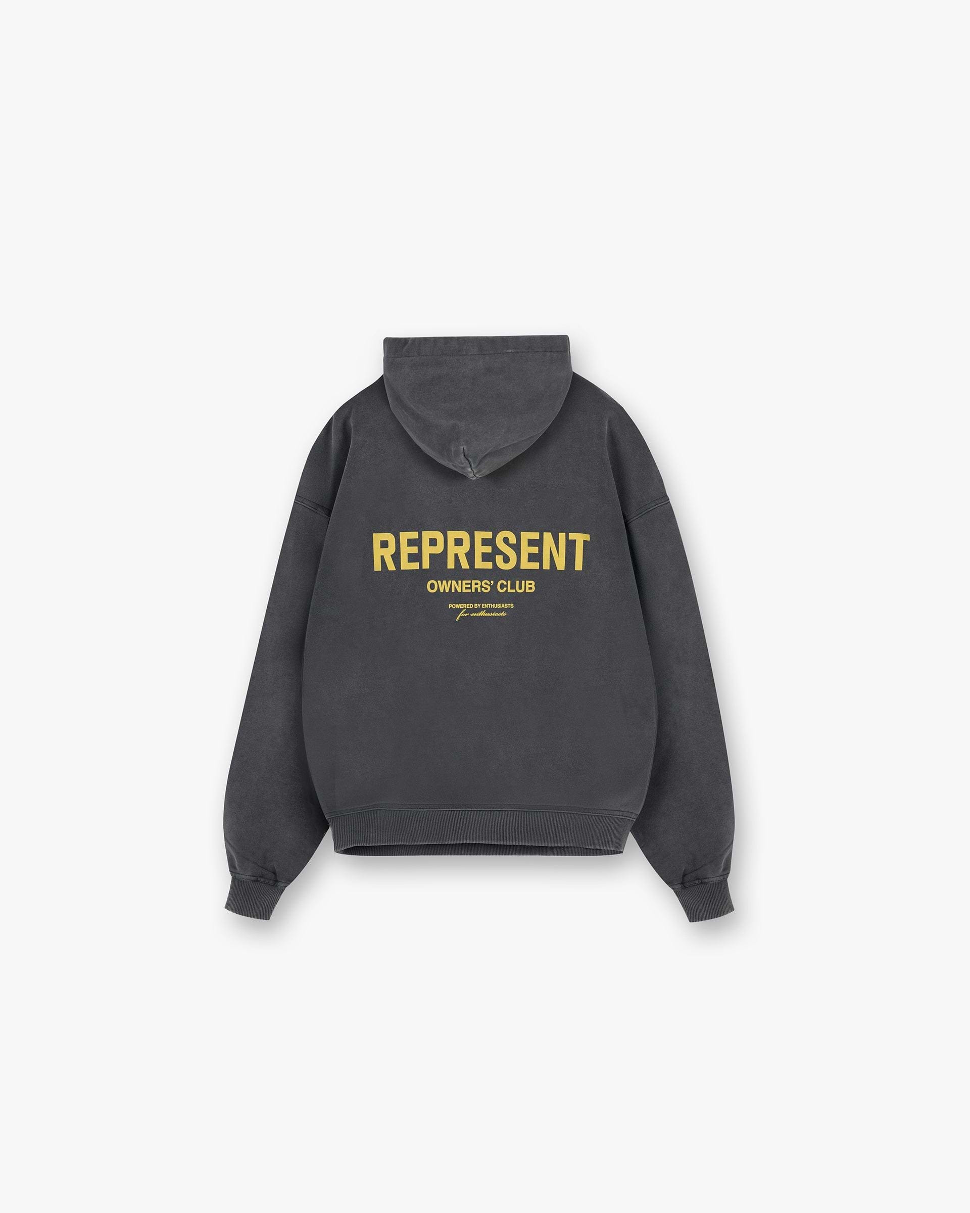 Represent Owners Club Hoodie - Vintage Grey Yellow