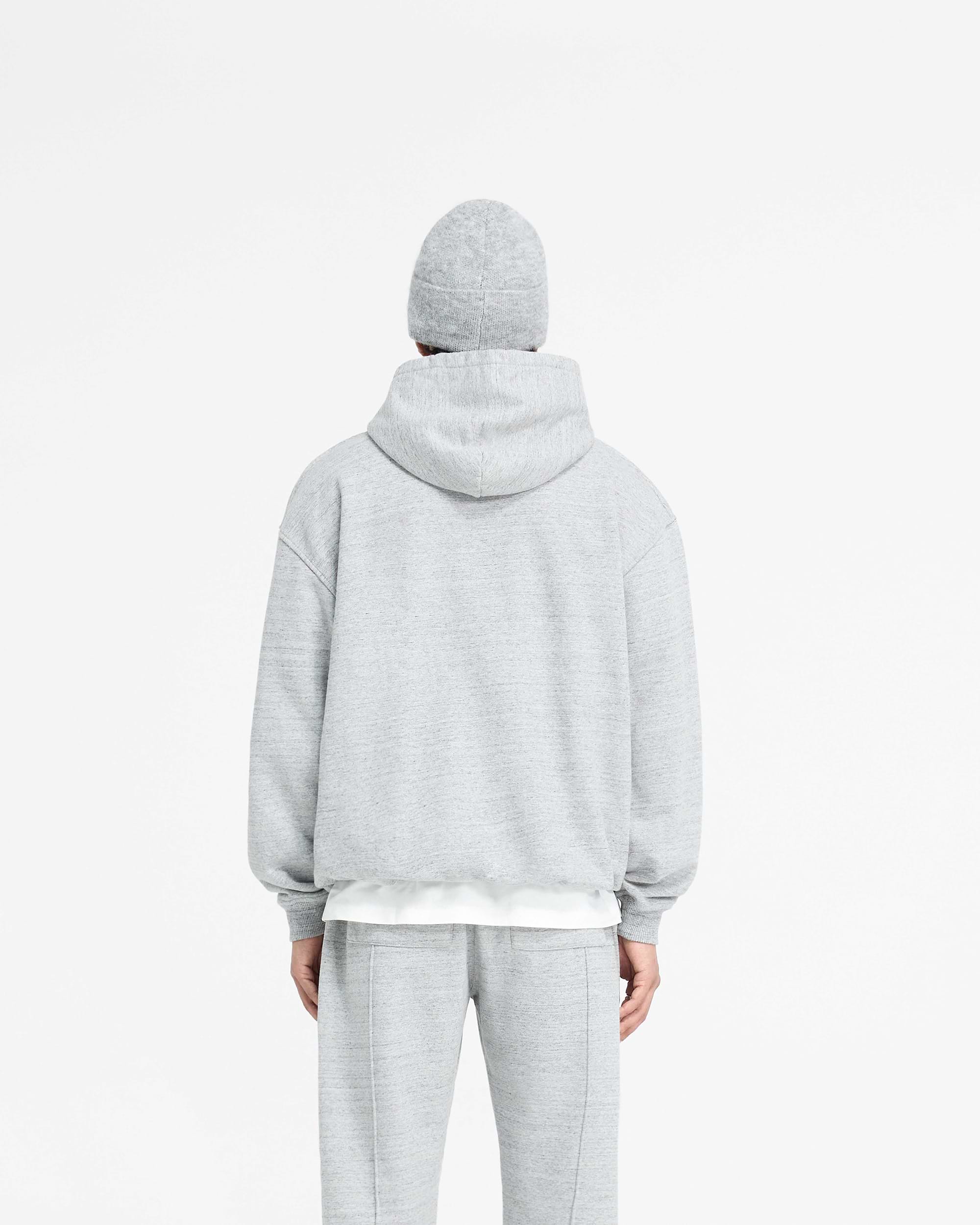 England Applique Sweat à capuche - Gris Chiné