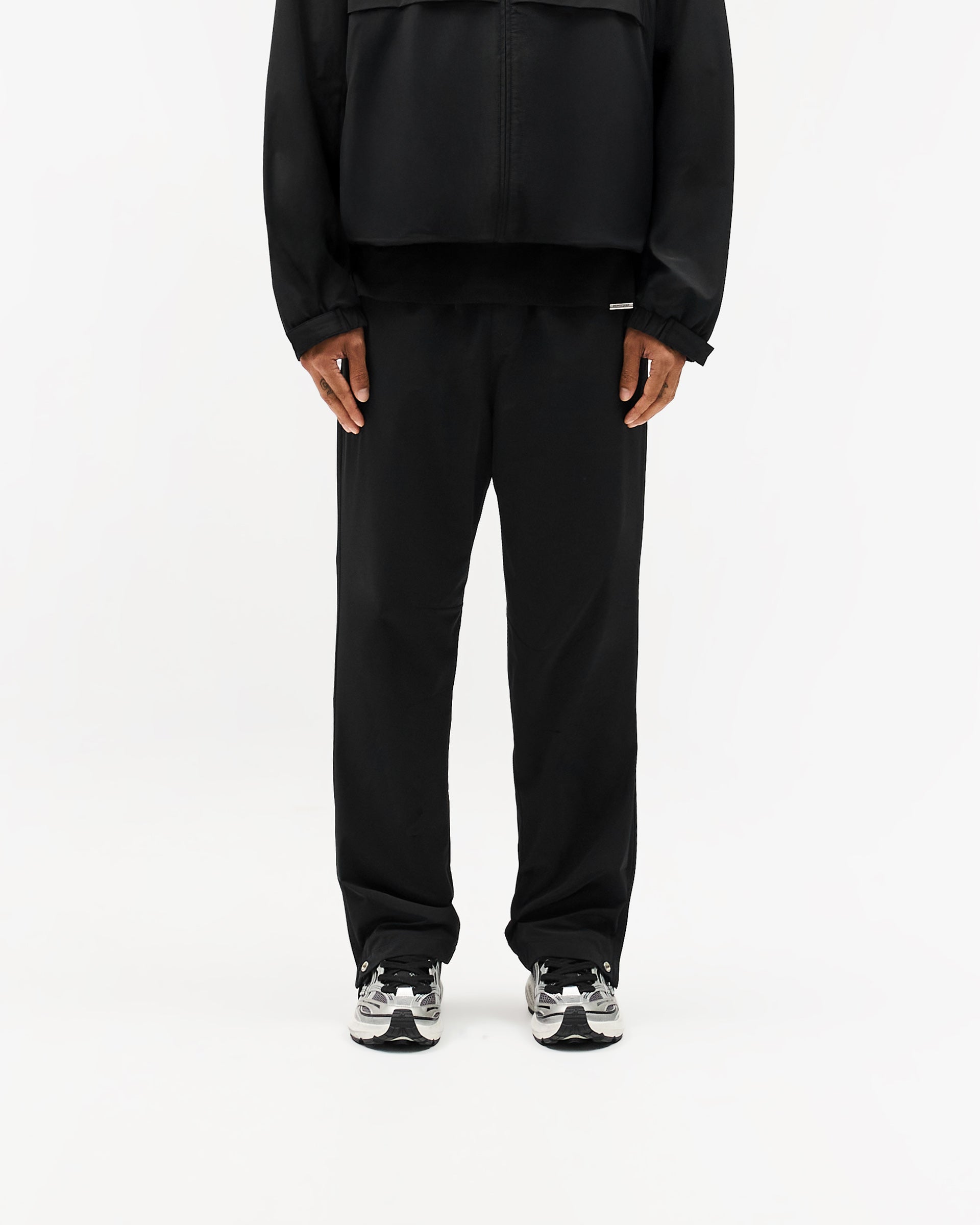 Initial Nylon Track Pant - Black