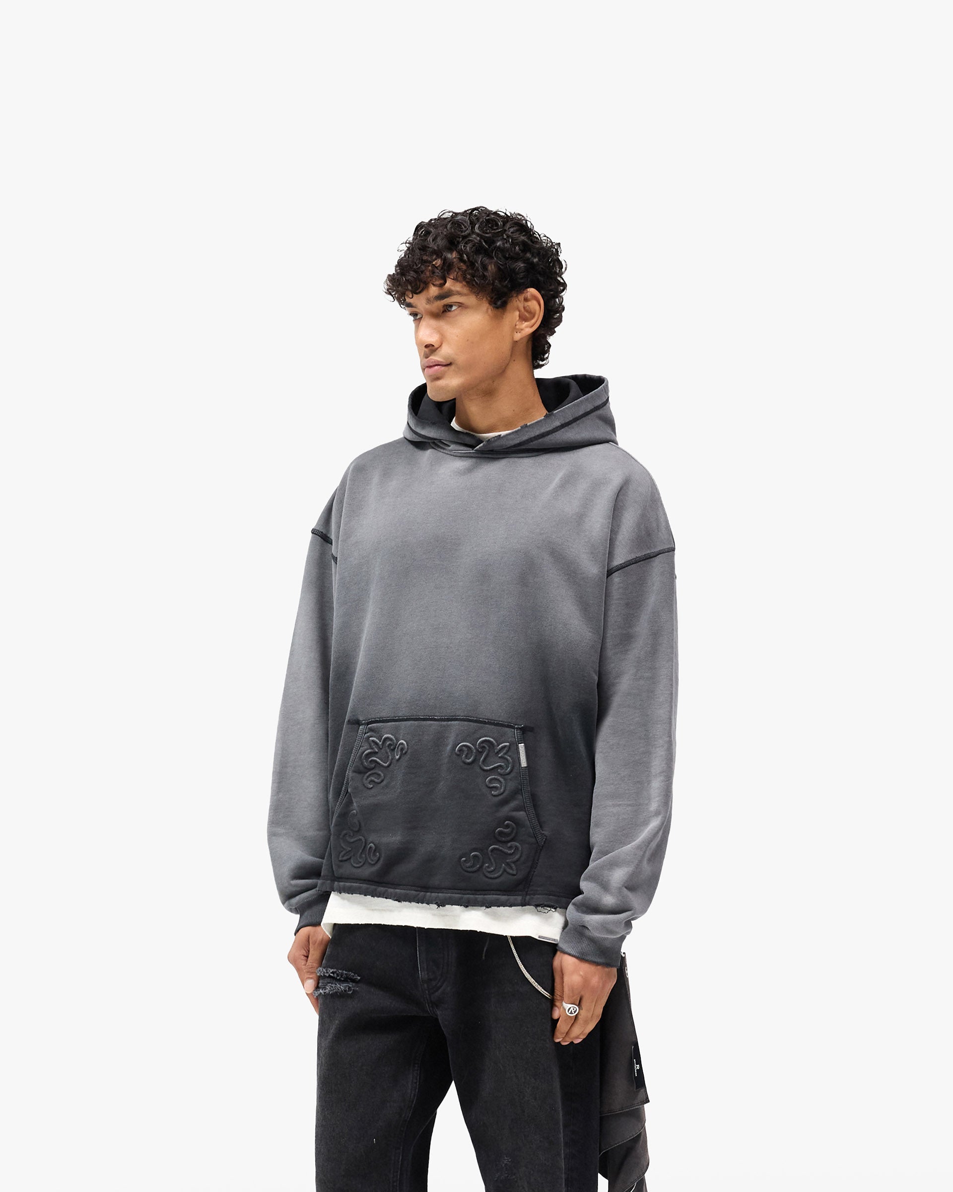 Represent X Hunter Hoodie - Stained Black