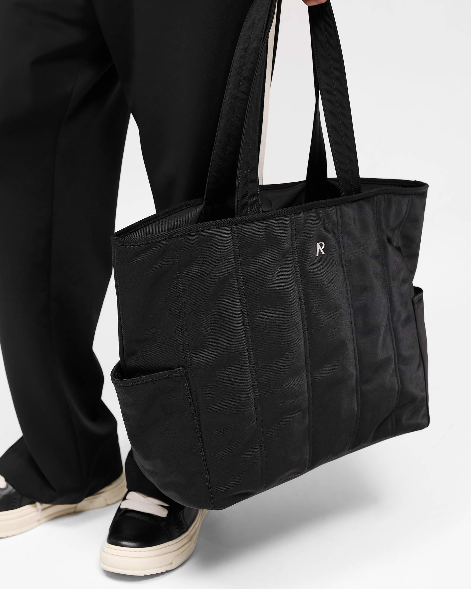 Quilted Tote Bag - Schwarz