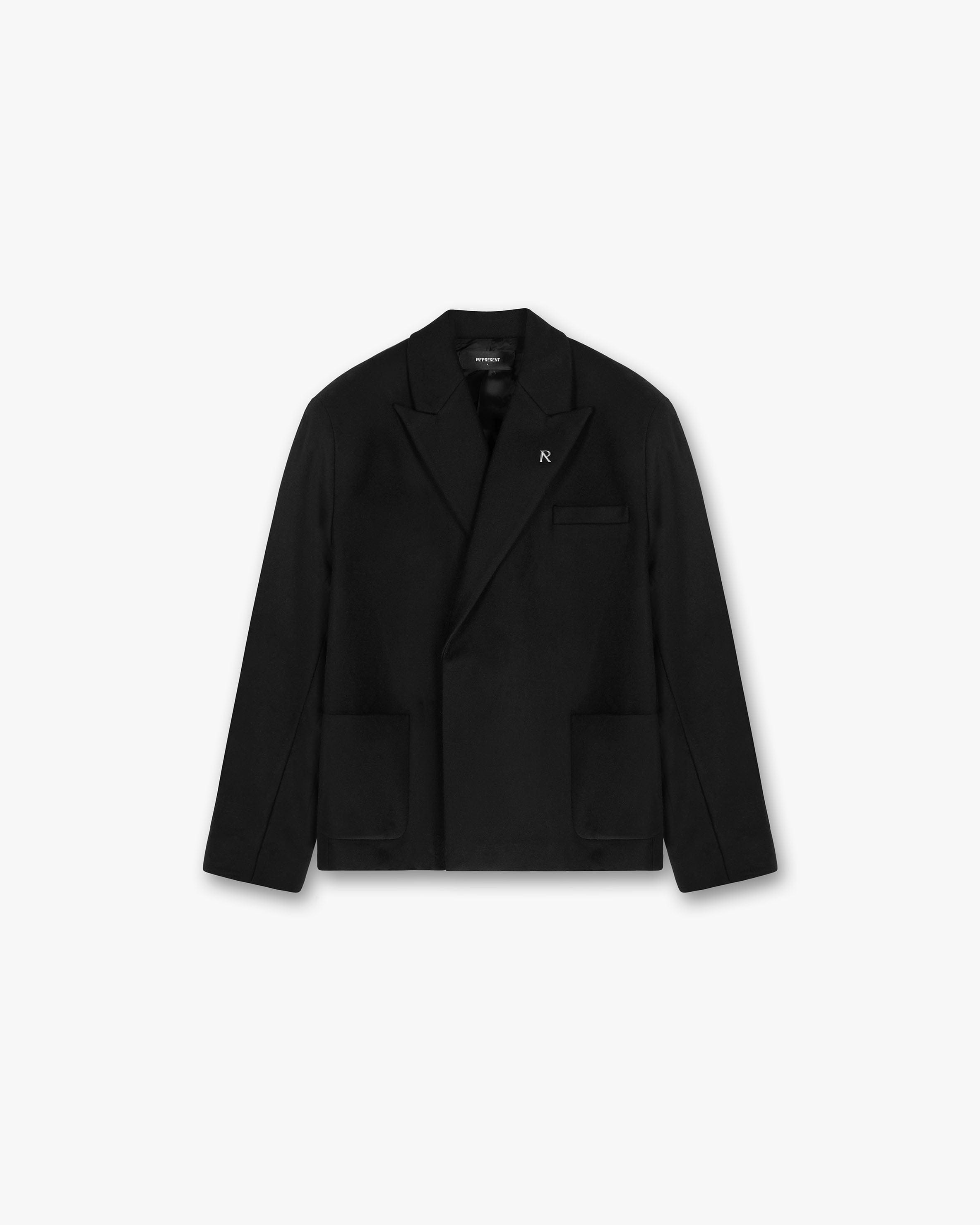 Double Breasted Blazer - Tiefschwarz