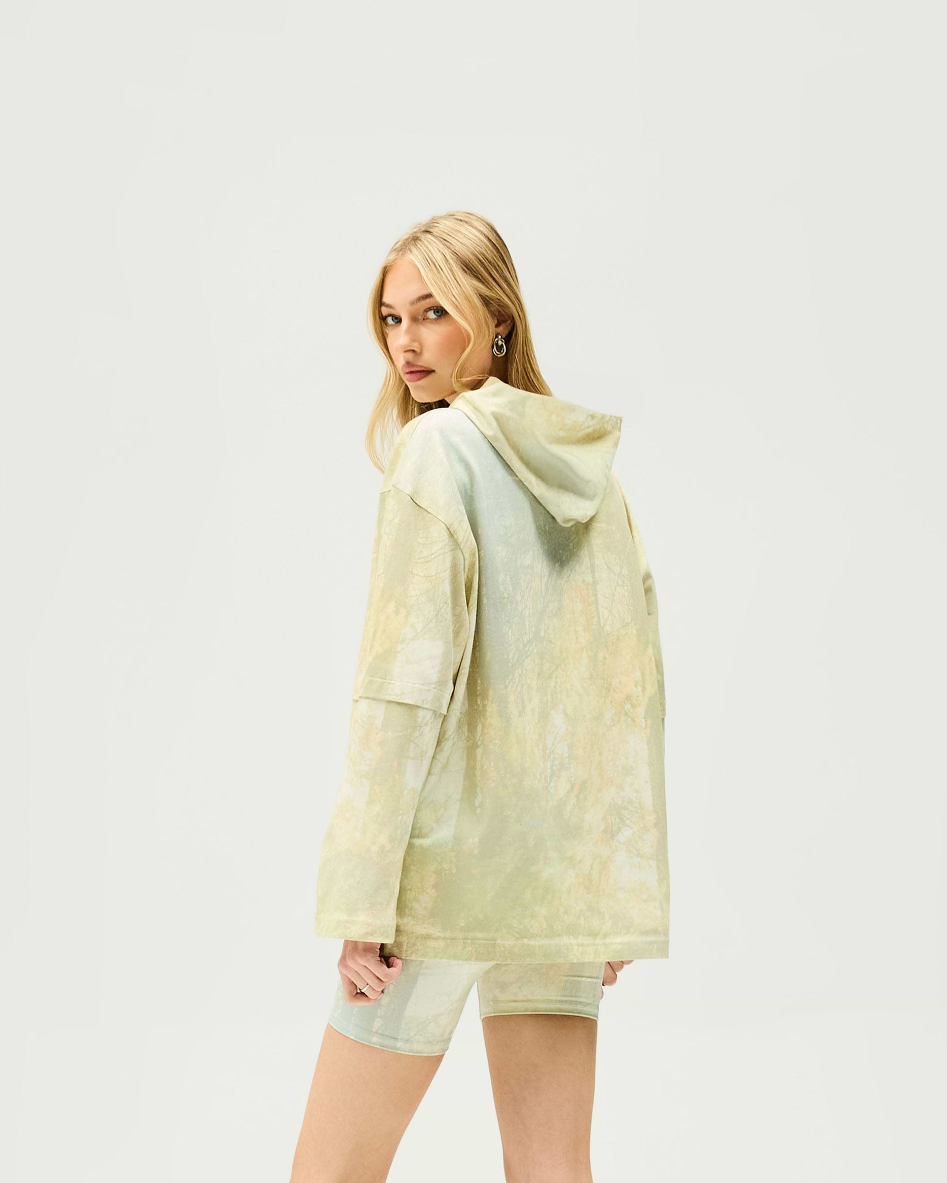 Hideaway Hooded T-Shirt - Waldprint