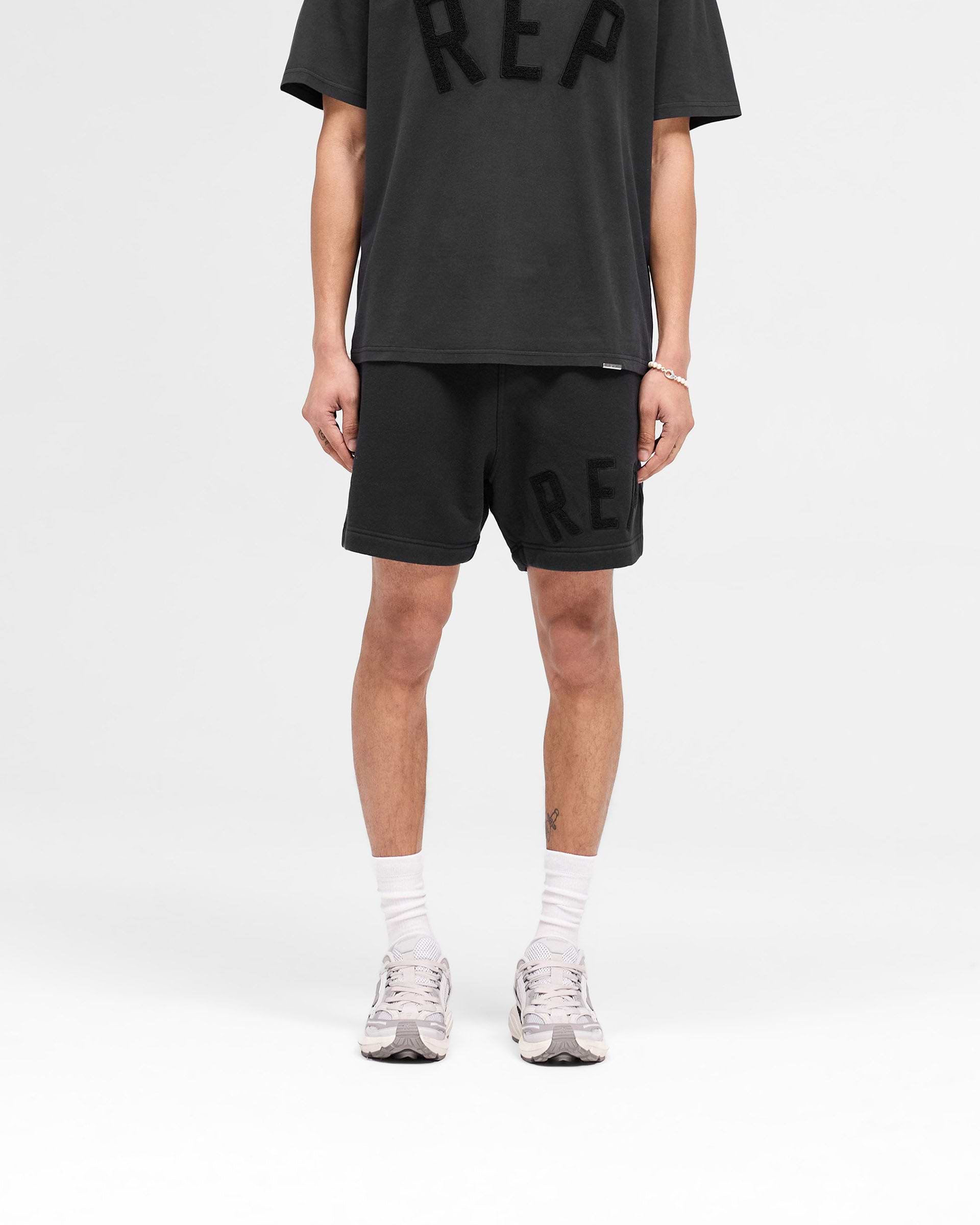 Rep Applique Shorts - Off Black