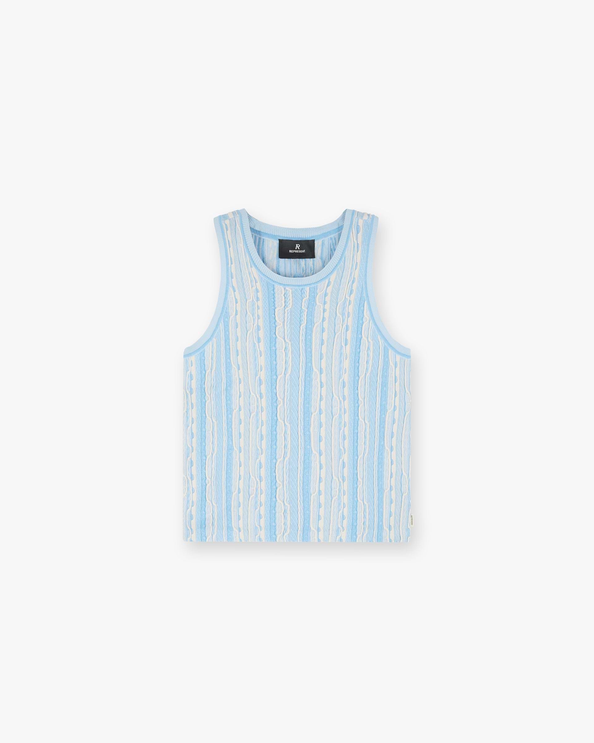 Mixed Knit Vest - Königsblau