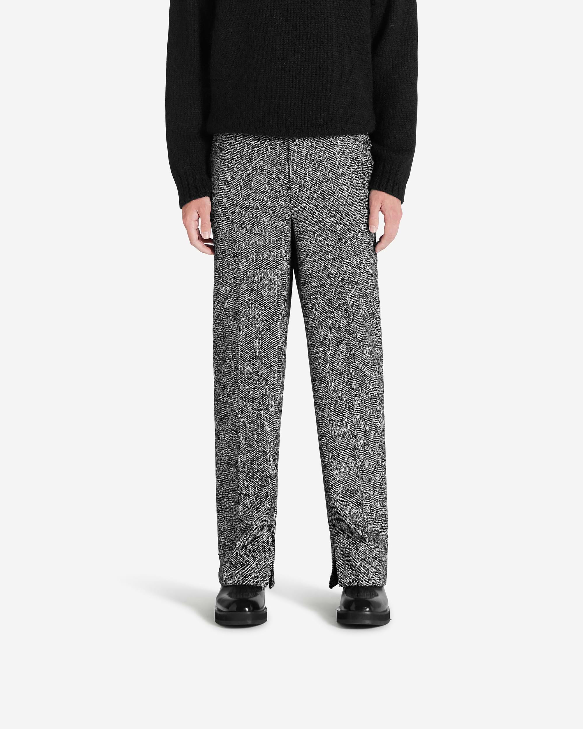 Pantalon Ajusté Large - Noir Blanc