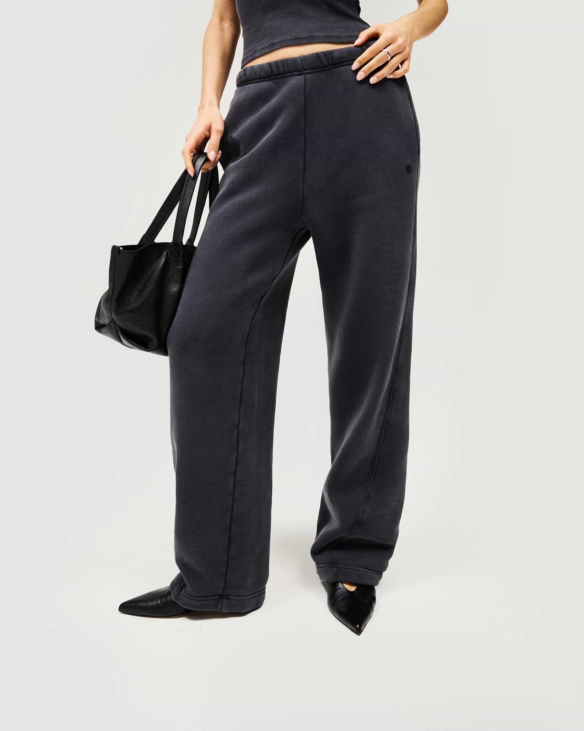 Initial Twisted Seam Jogger - Verwaschen Schwarz