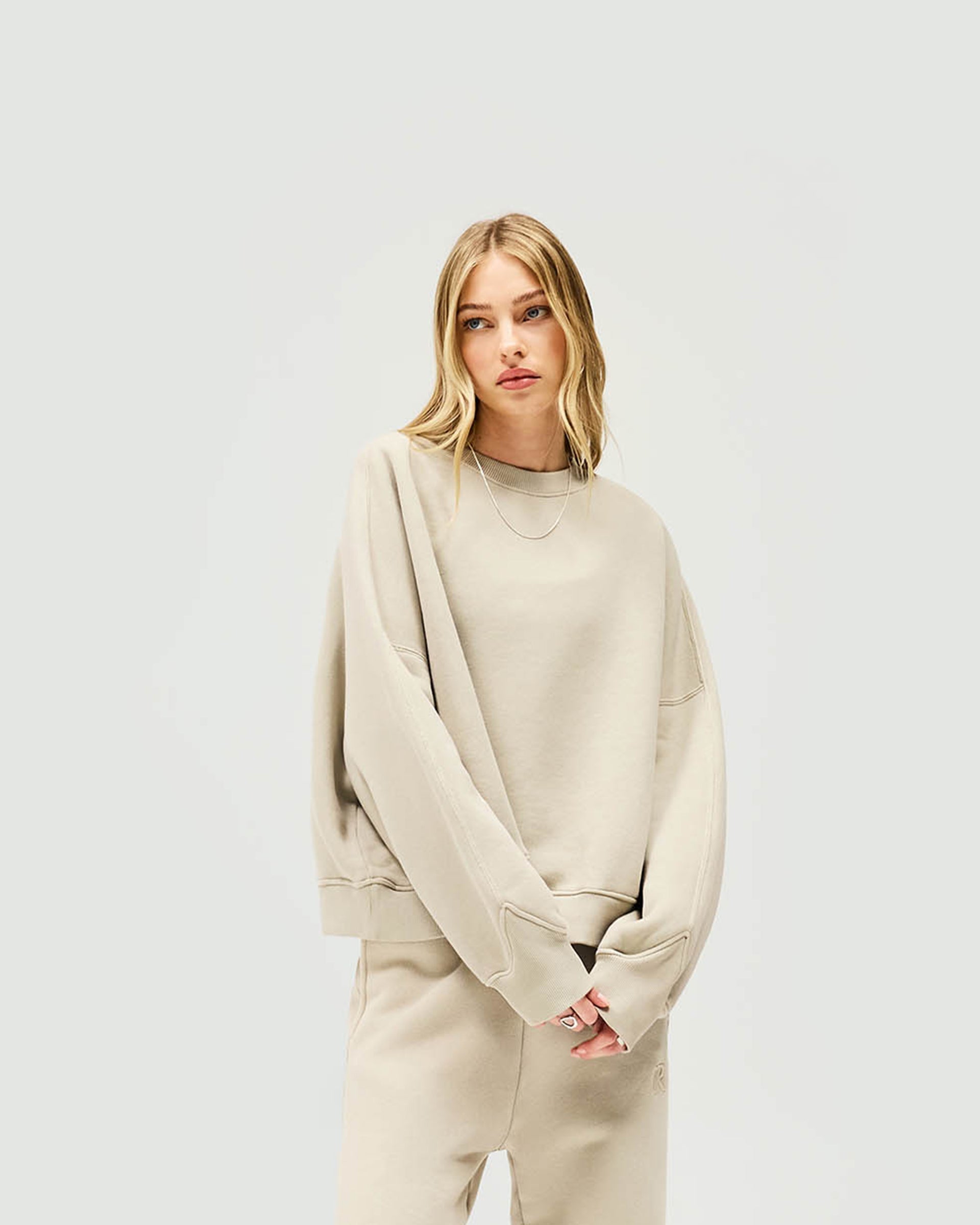 Initial V Notch Sweater - Sturm
