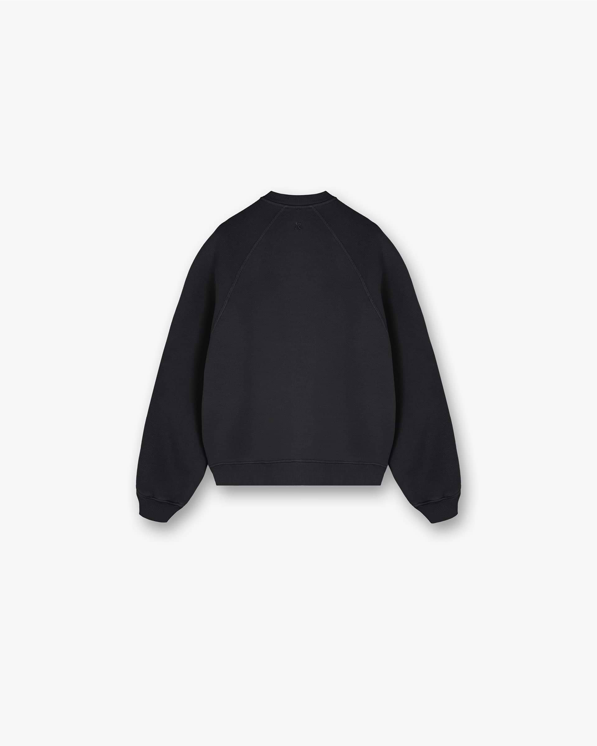 Initial V Notch Sweater - Washed Black