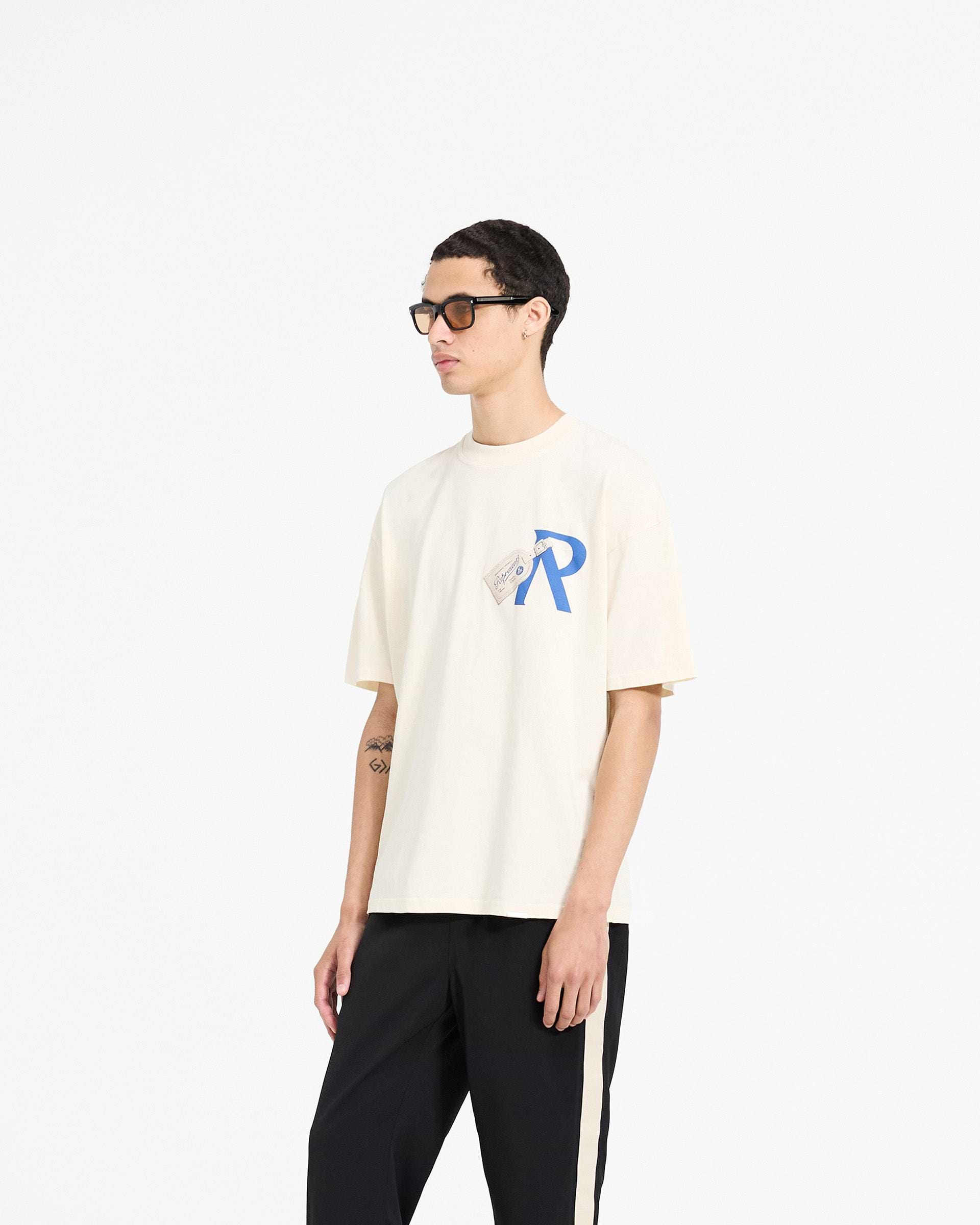 Luggage Tag T-Shirt - Antikweiss