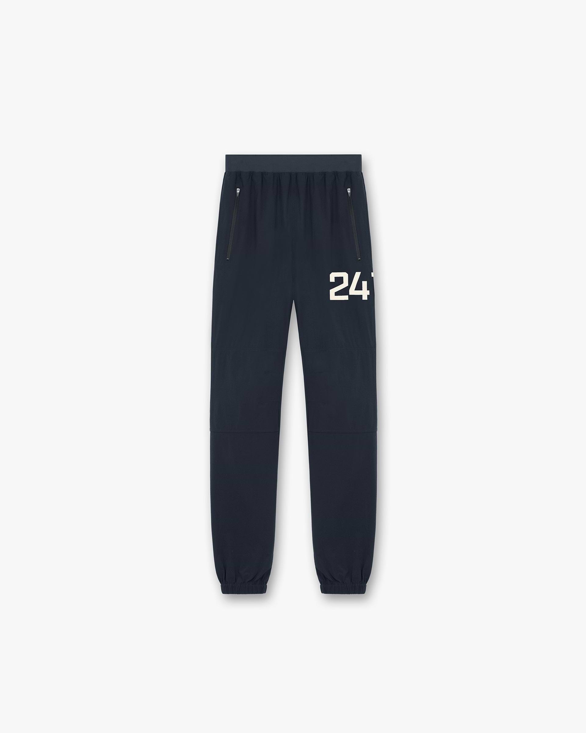 Front product image of mens navy pants on a plain white background | 247 Training Pant in Navy | Training pants with activewear fabric and elastic waist | 247 Pants | Represent Clo