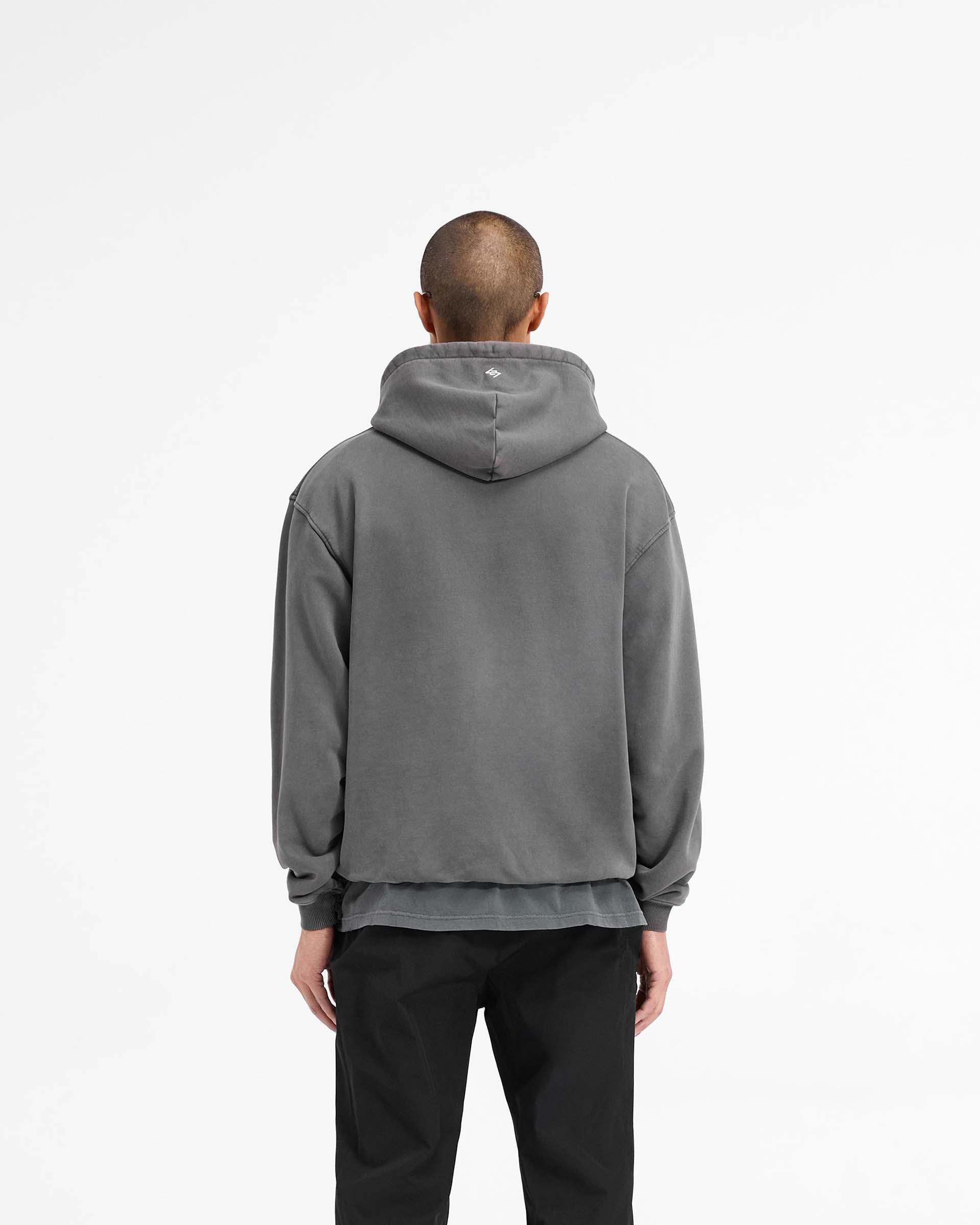 247 On A Mission Hoodie - Verwaschenes Schwarz