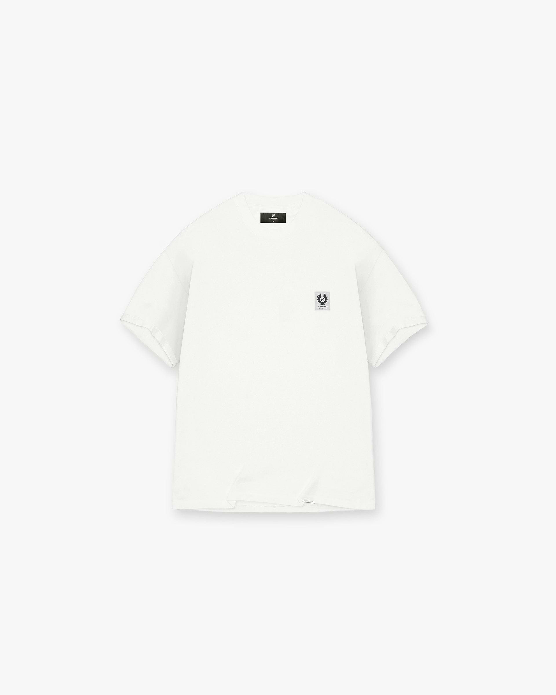 Represent X Belstaff Patch T-Shirt - Cremeweiss