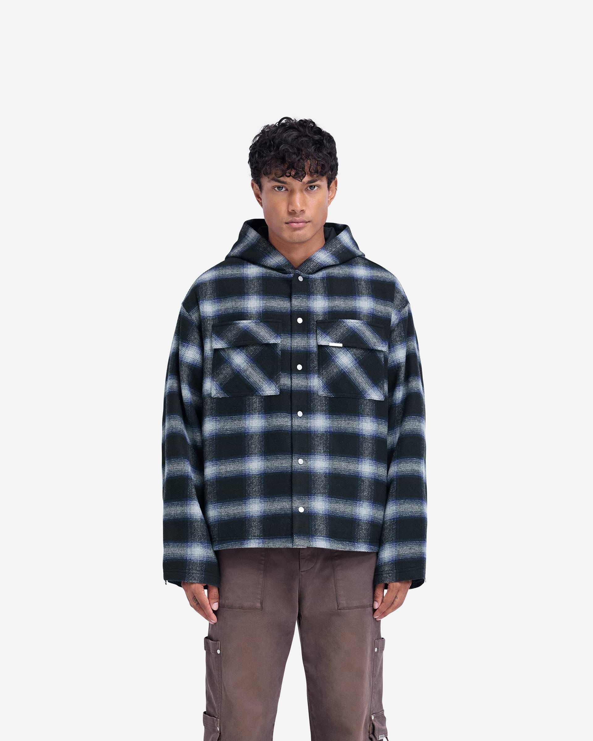 Hooded Overshirt - Azul Marino Medianoche