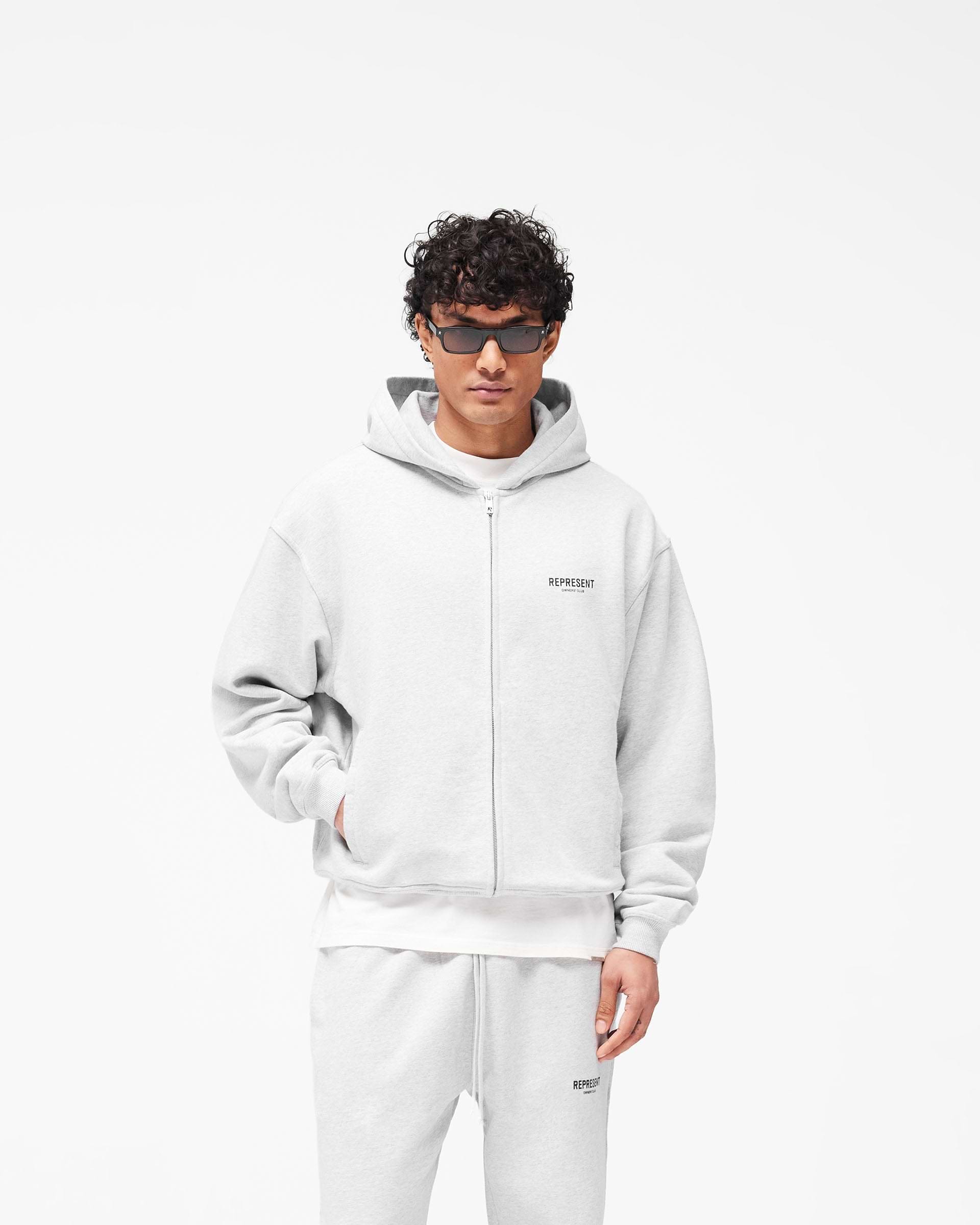 Represent Owners Club Zip Hoodie - Aschgrau