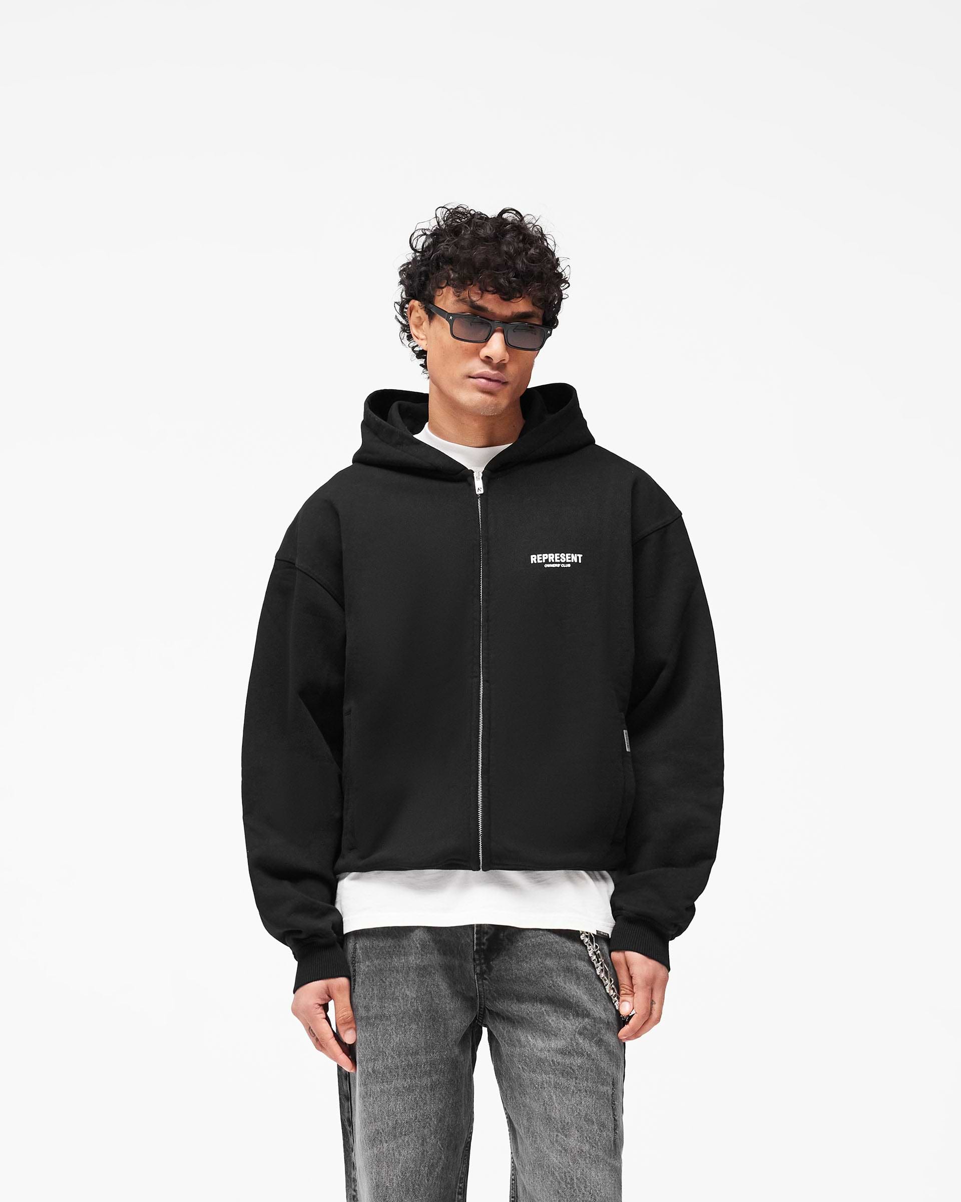 Represent Owners Club Zip Hoodie - Negro