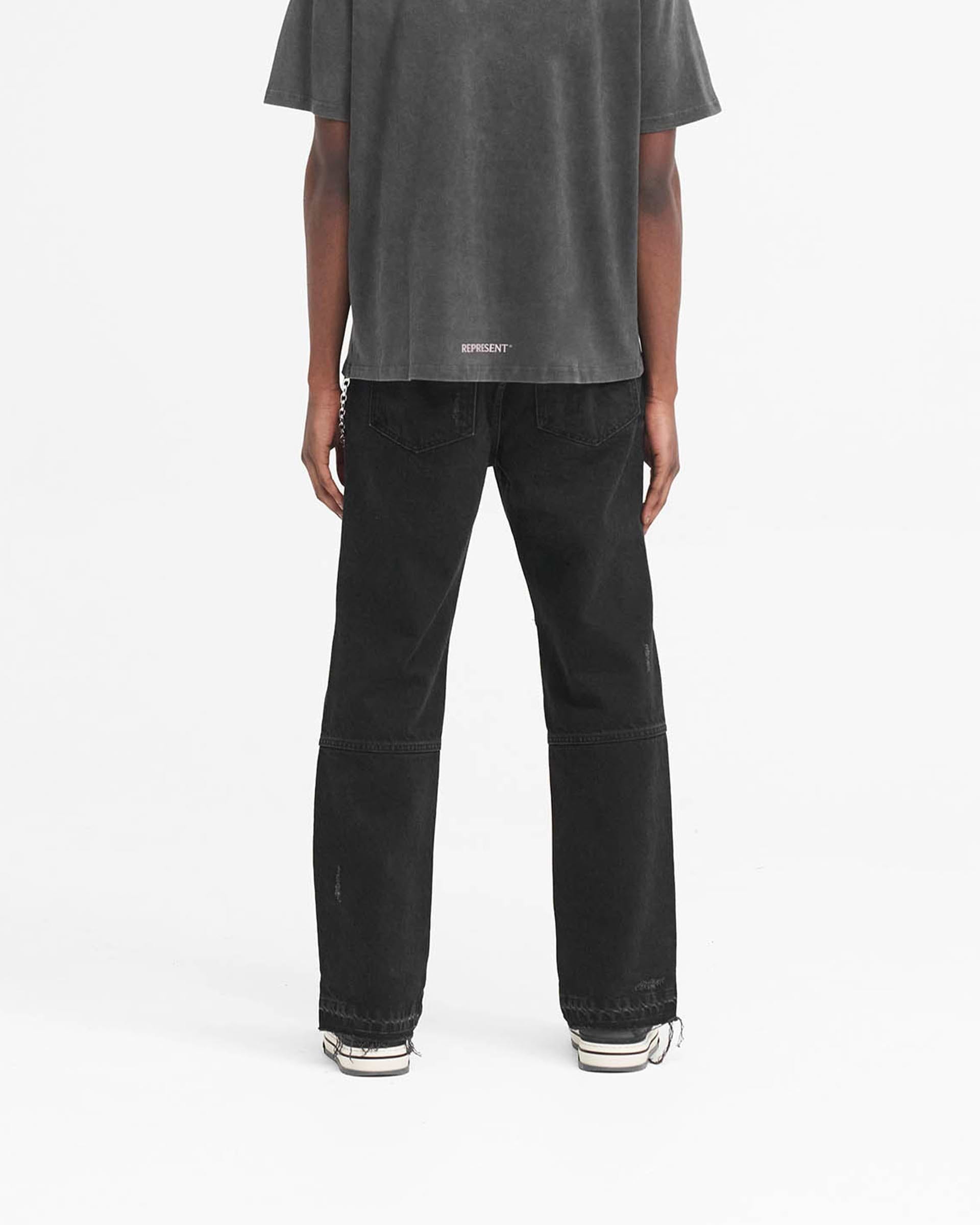 R2 Stepped Hem Denim - Negro Apagado