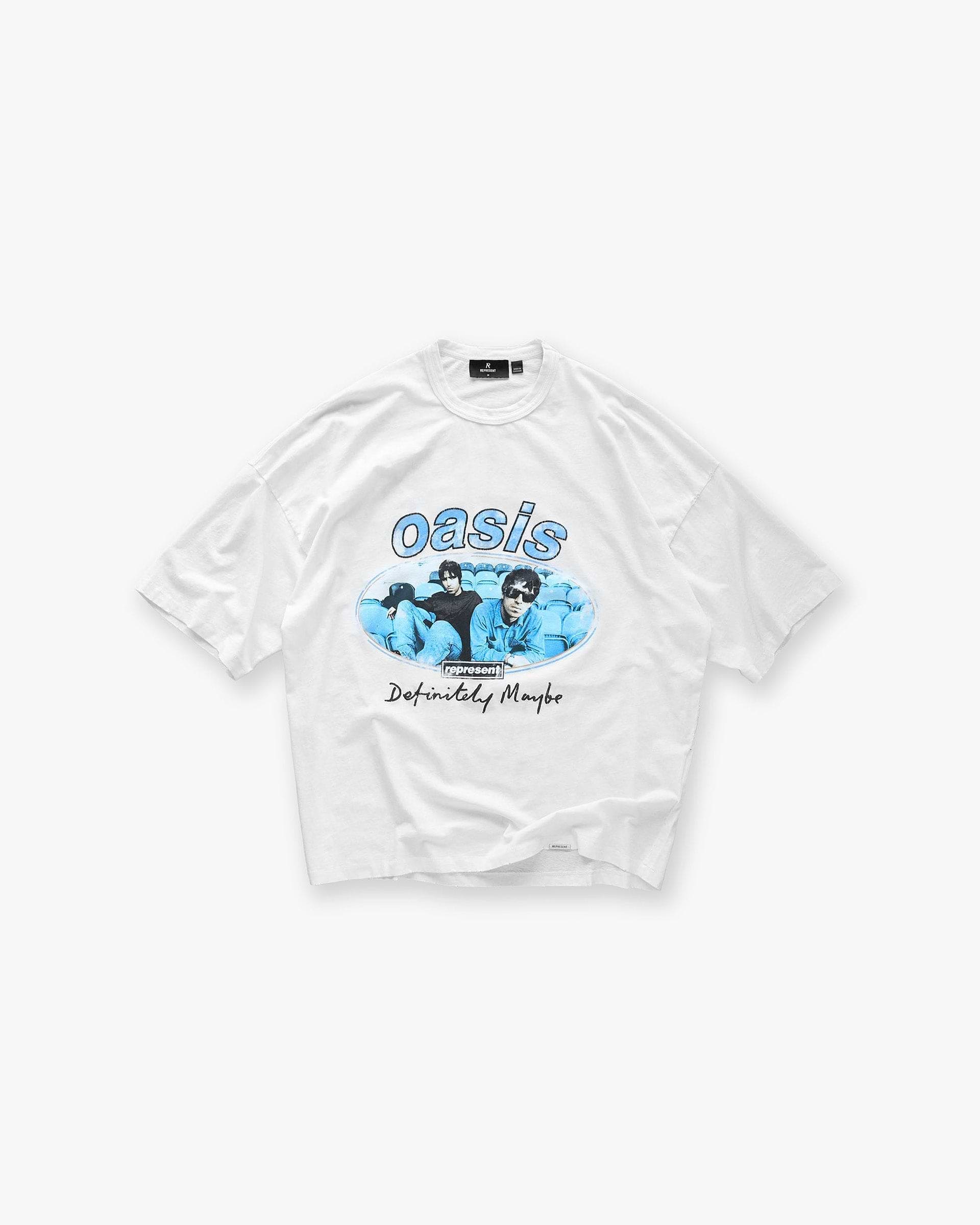 Represent X Oasis Maine Road T-Shirt - Flat White