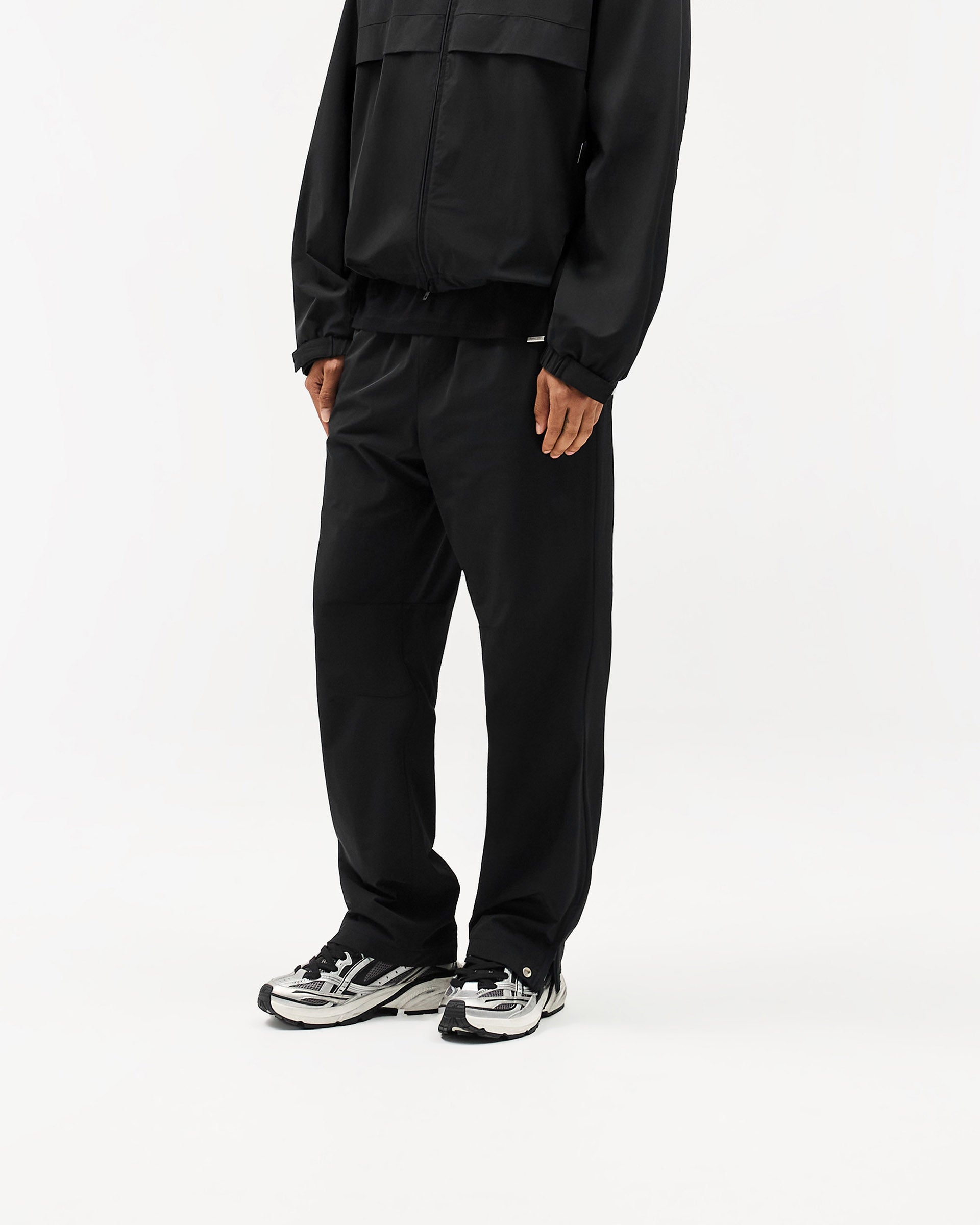 Initial Nylon Track Pant - Black