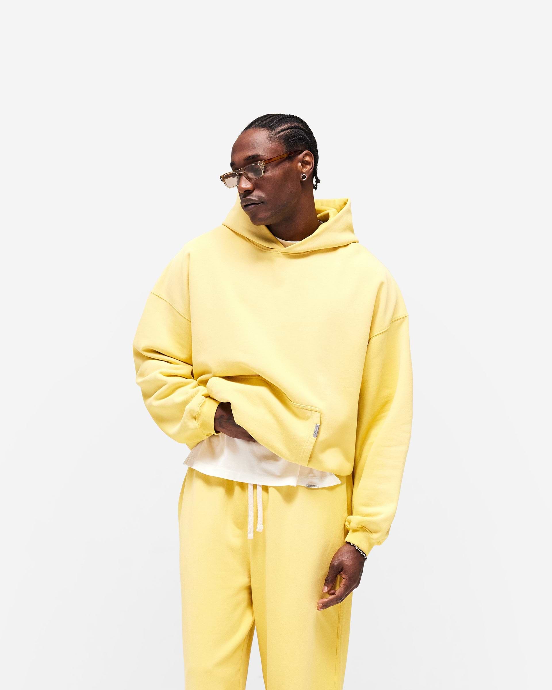 Initial Oversized Hoodie - Canary Yellow